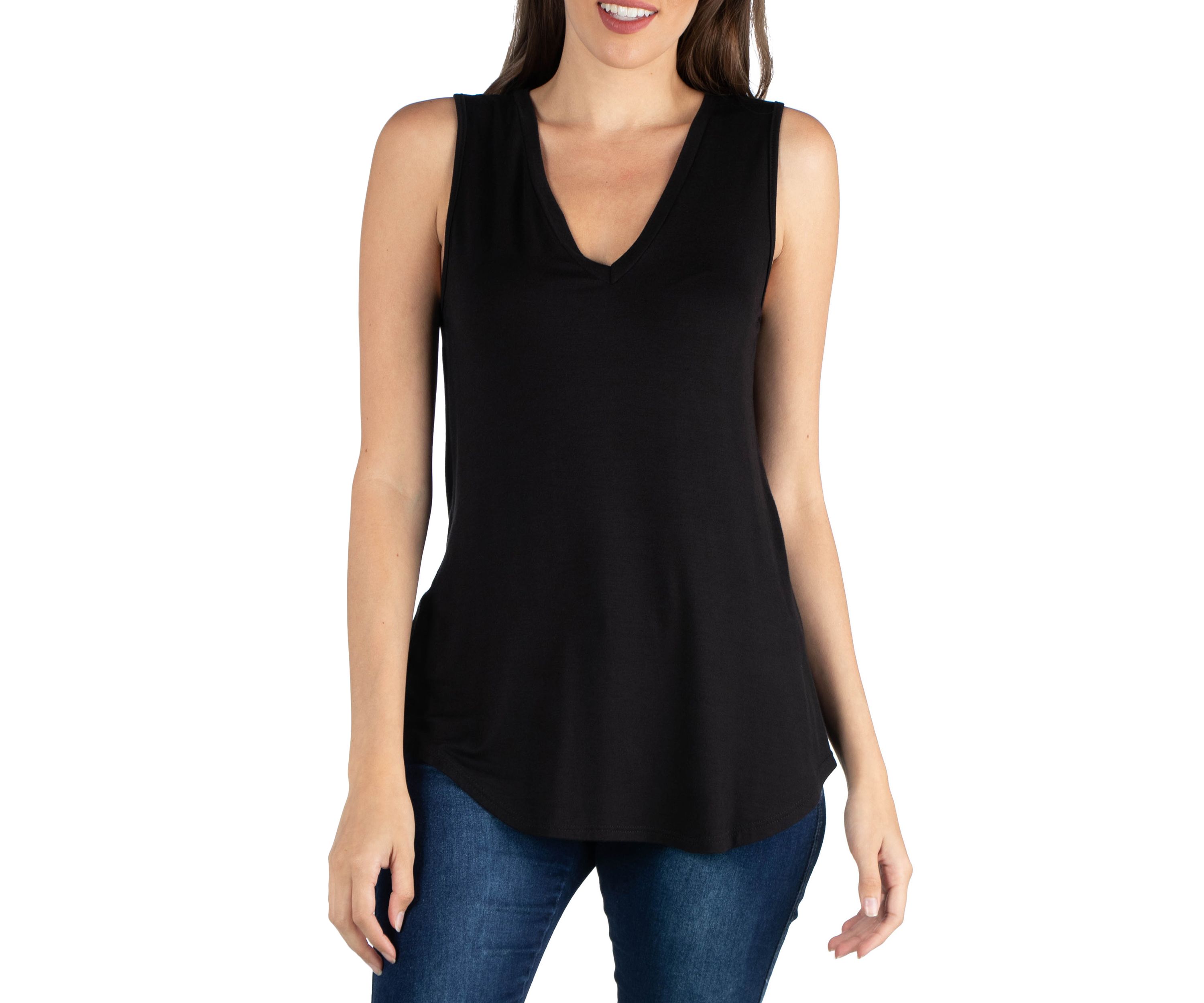 Womens V-Neck Tunic Tank Top