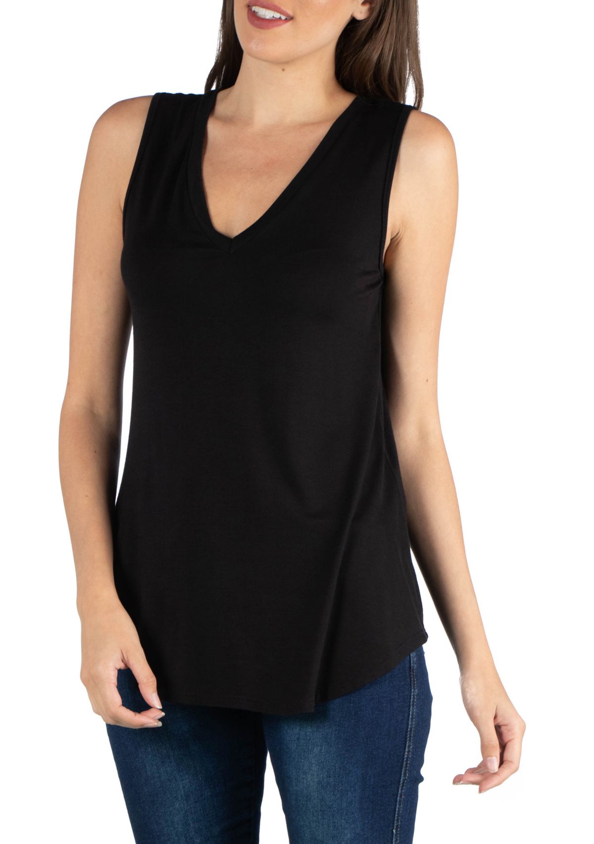 Womens V-Neck Tunic Tank Top