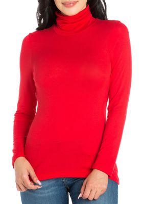 24seven Comfort Apparel Women's Classic Long Sleeve Turtleneck