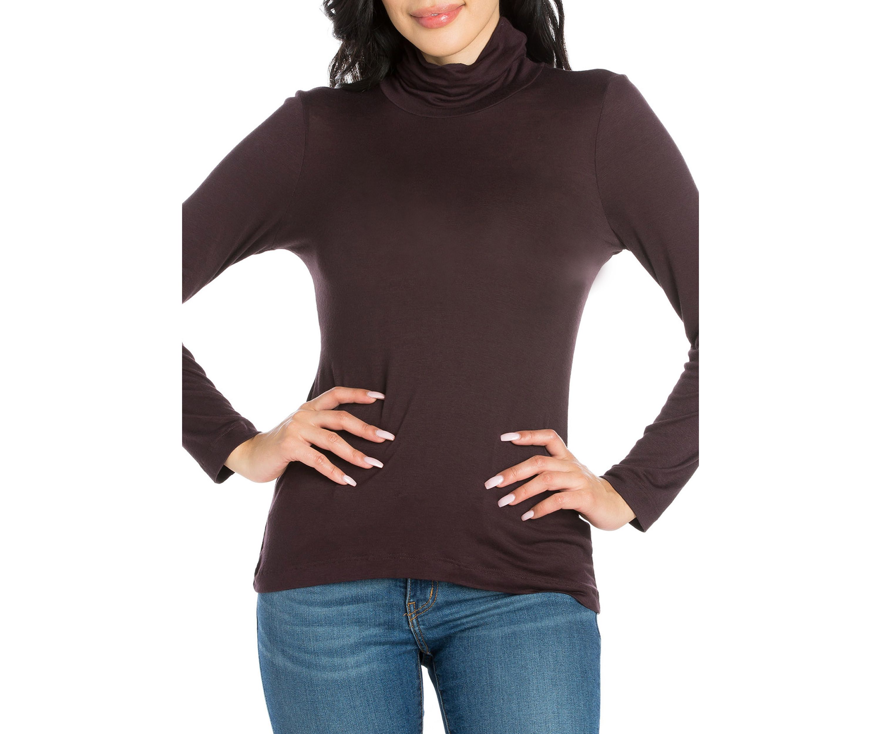 Womens Classic Long Sleeve Turtleneck