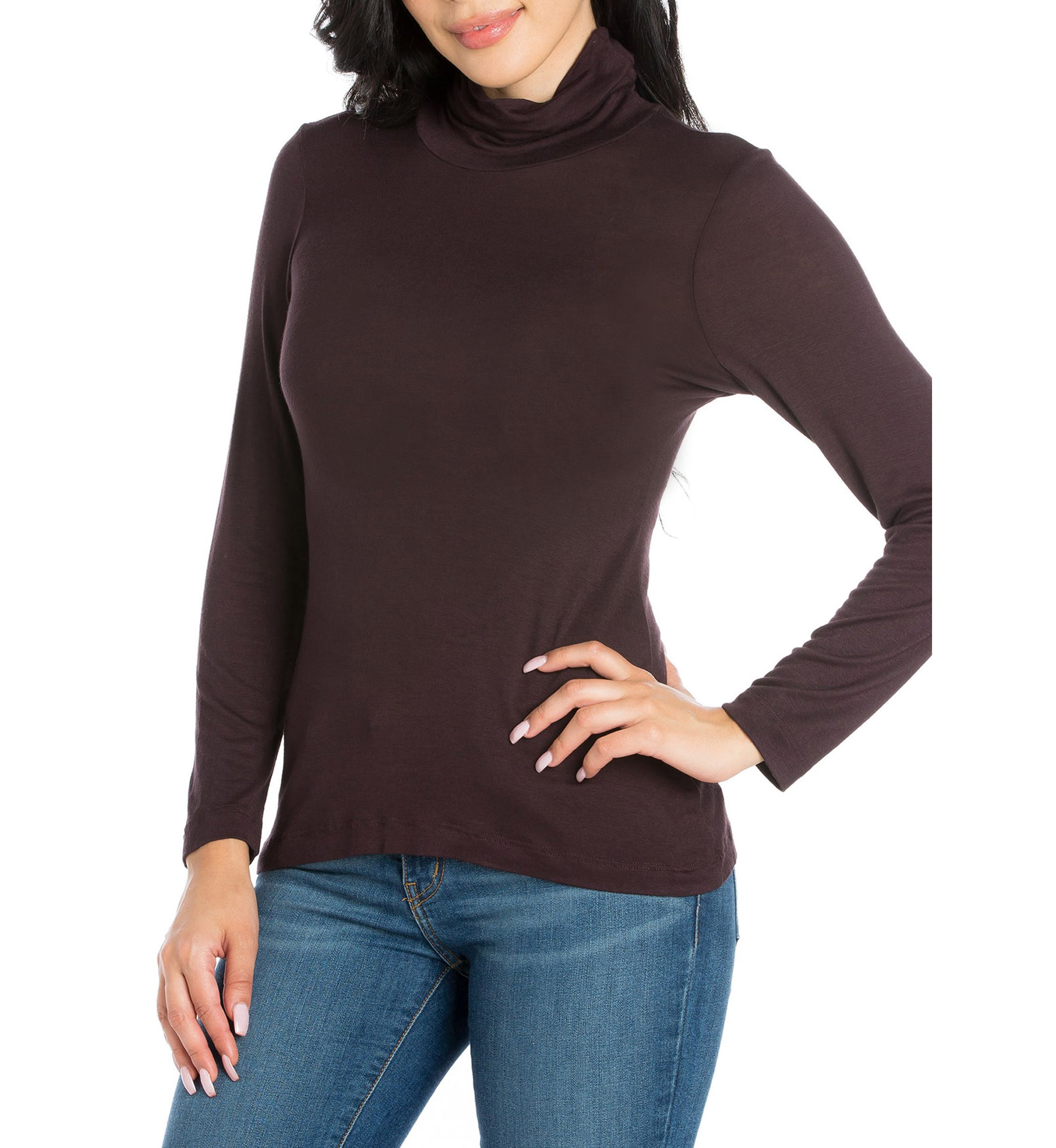 Womens Classic Long Sleeve Turtleneck
