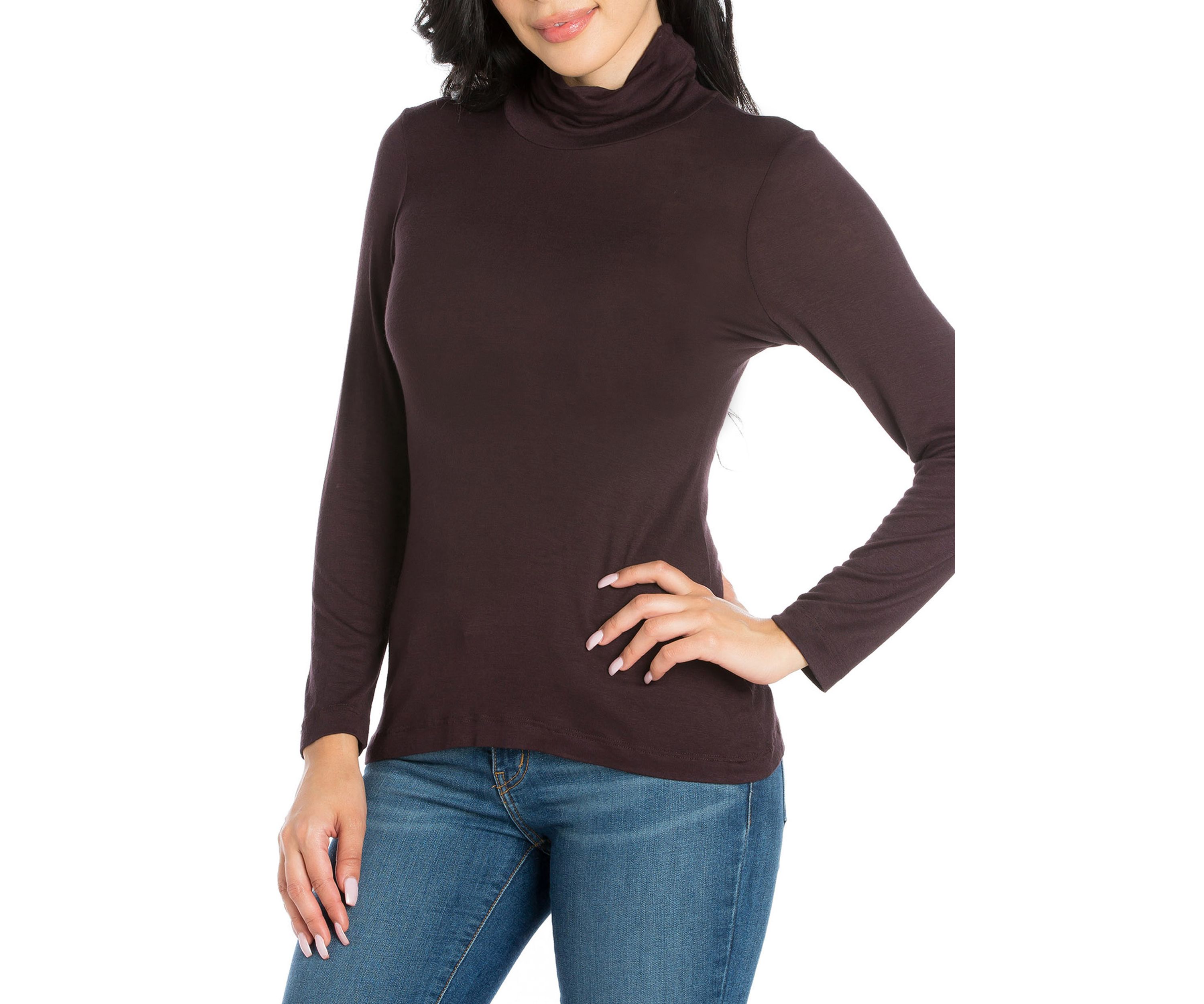 Womens Classic Long Sleeve Turtleneck