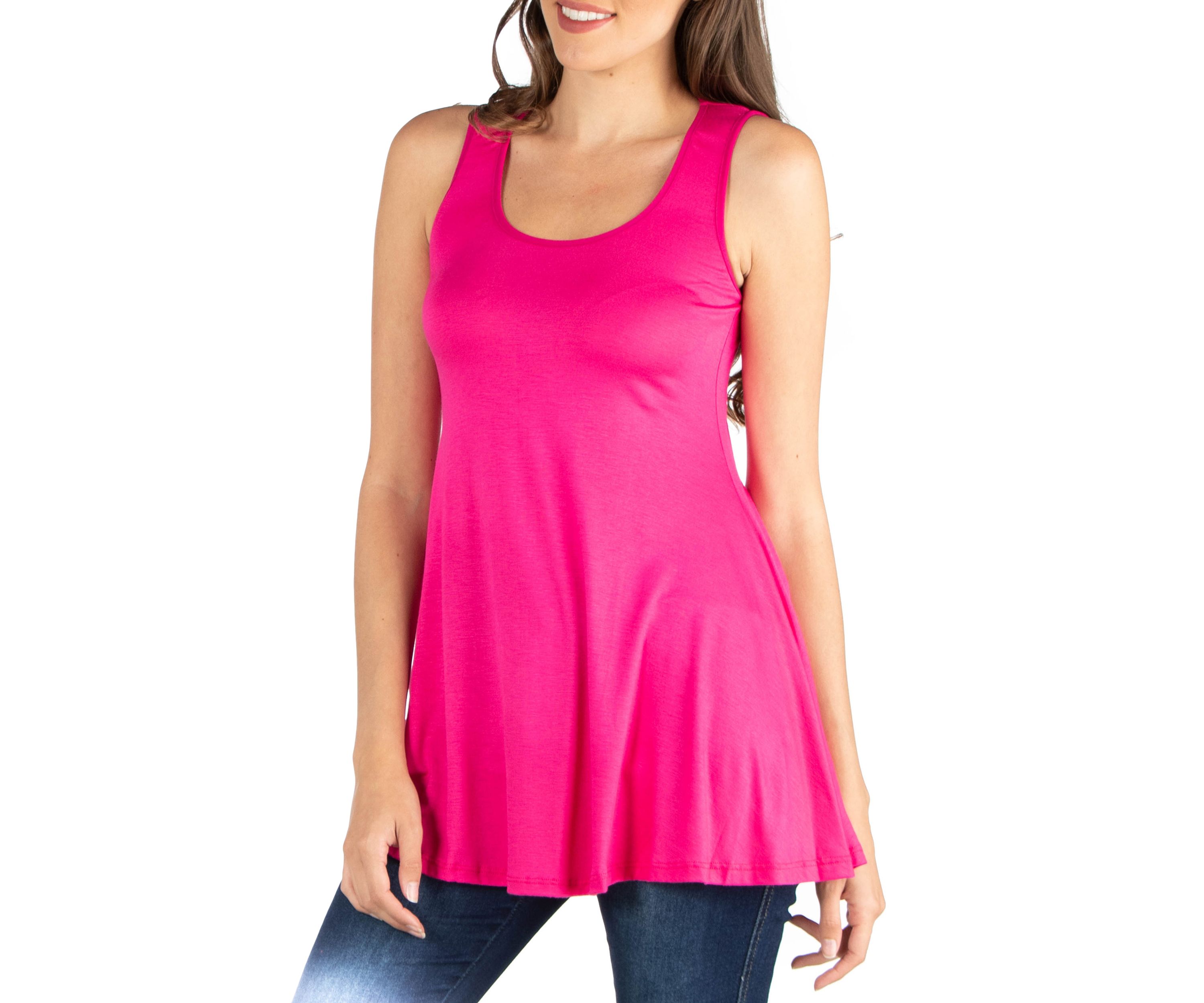 Womens Scoop Neck Sleeveless Tunic Top