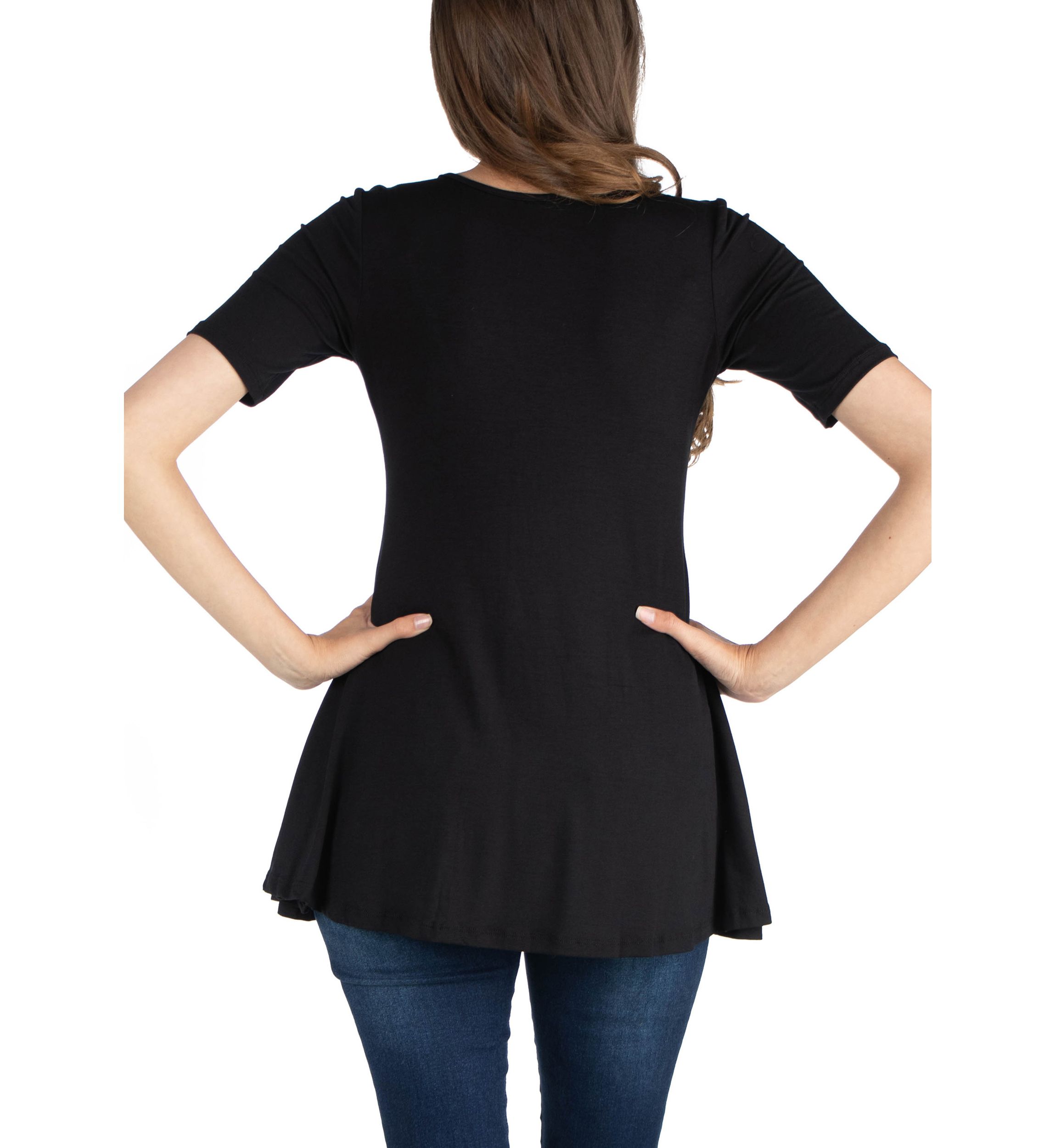 Womens Short Sleeve Tunic Top