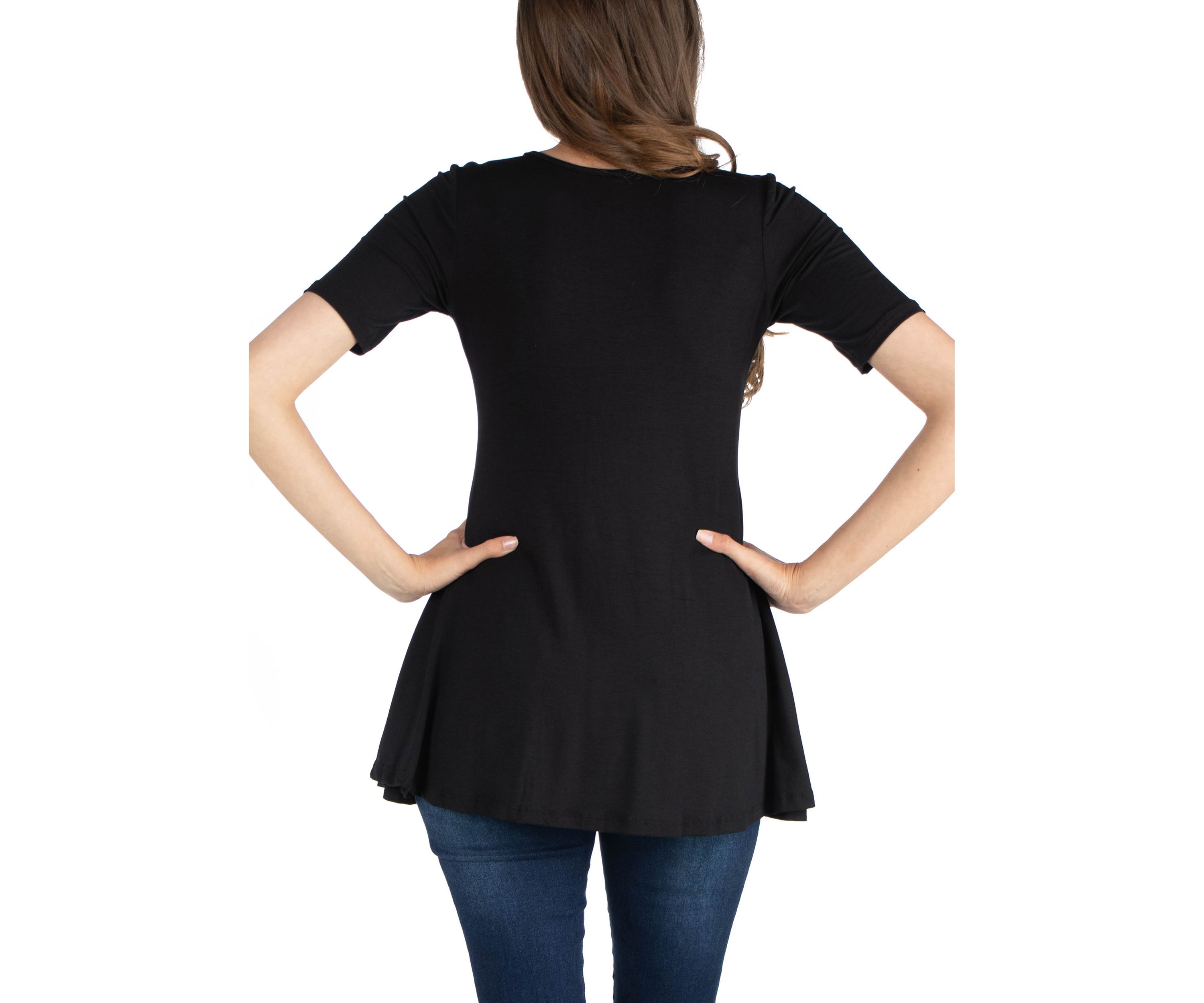 Womens Short Sleeve Tunic Top