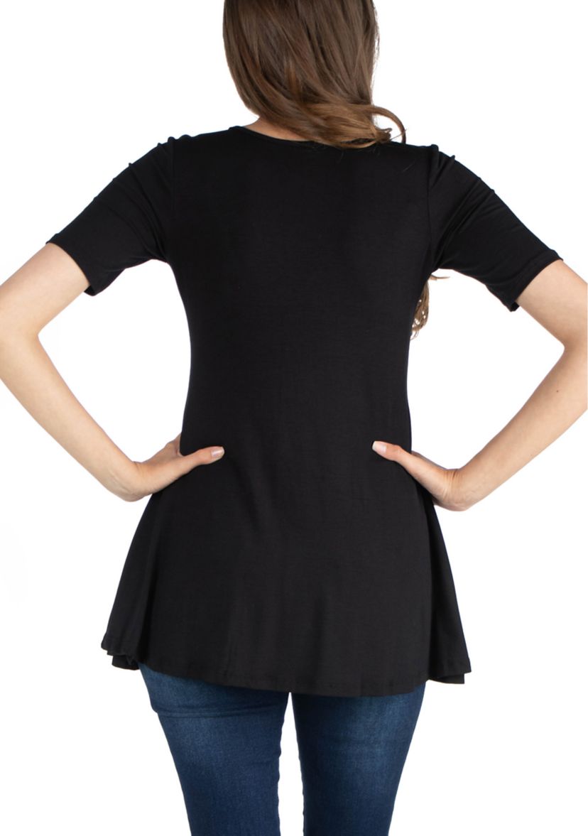 Womens Short Sleeve Tunic Top