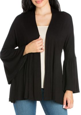 Women's Bell Sleeve Flared Open Front Cardigan
