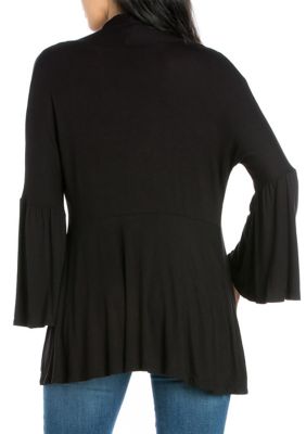 Women's Bell Sleeve Flared Open Front Cardigan