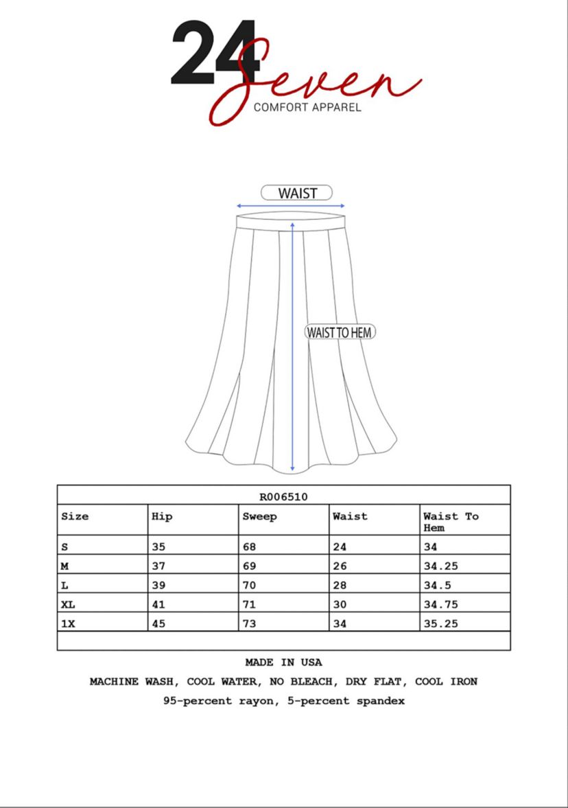 Womens Elastic Waist Solid Color Maxi Skirt