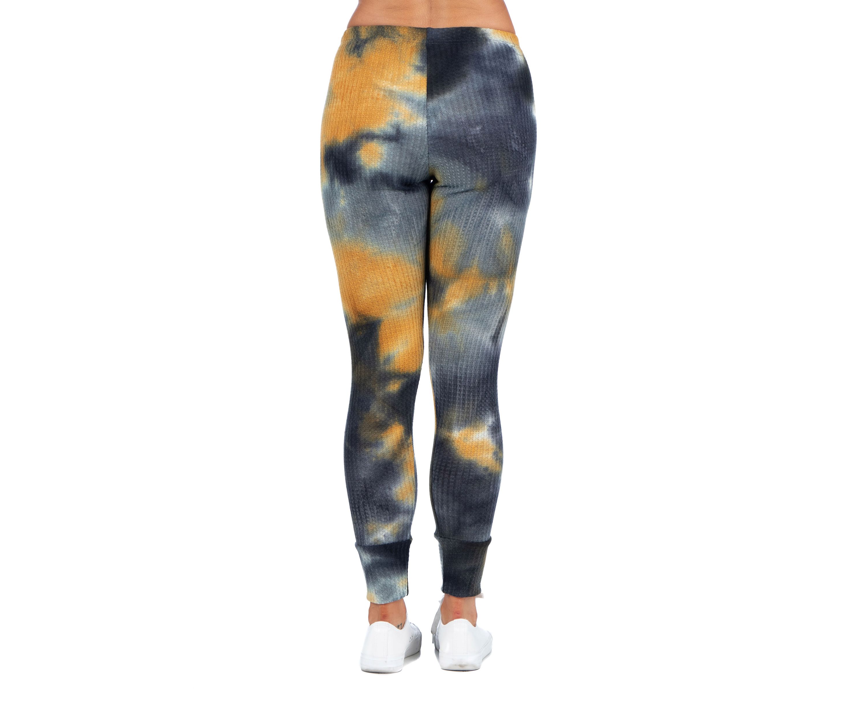 Womens Tie Dye Print Fitted Ankle Cuff Sweatpants
