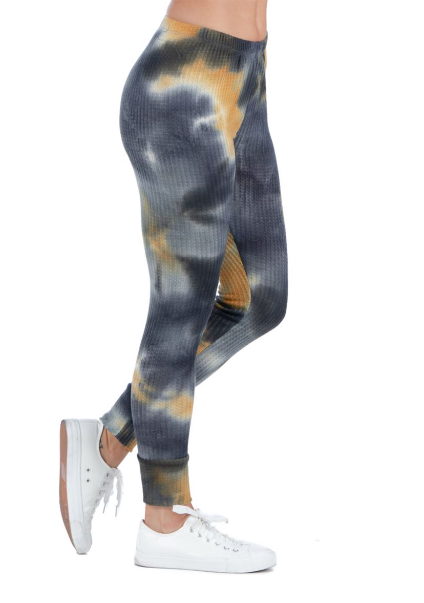 Womens Tie Dye Print Fitted Ankle Cuff Sweatpants