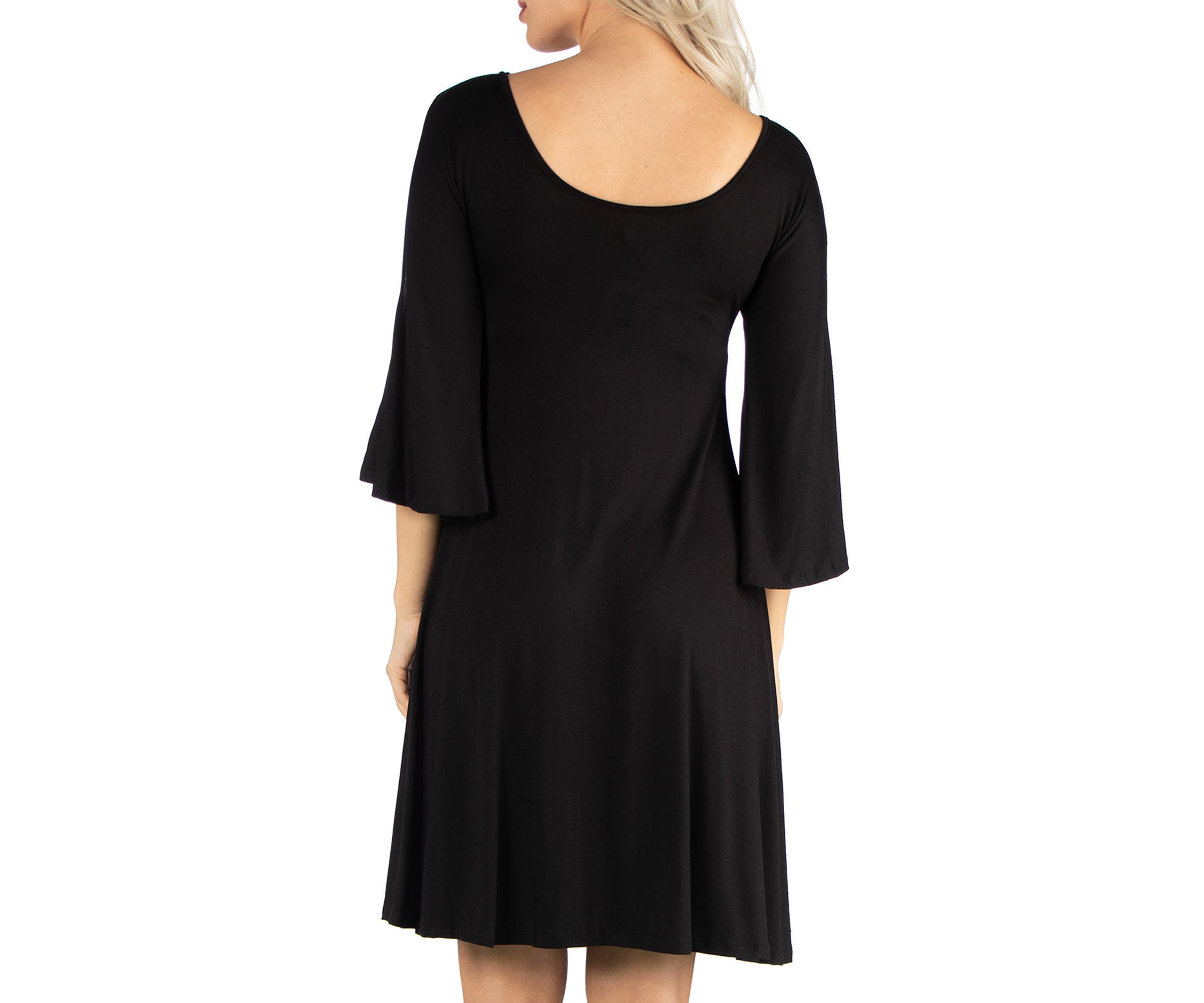Womens Knee Length Cold Shoulder Dress