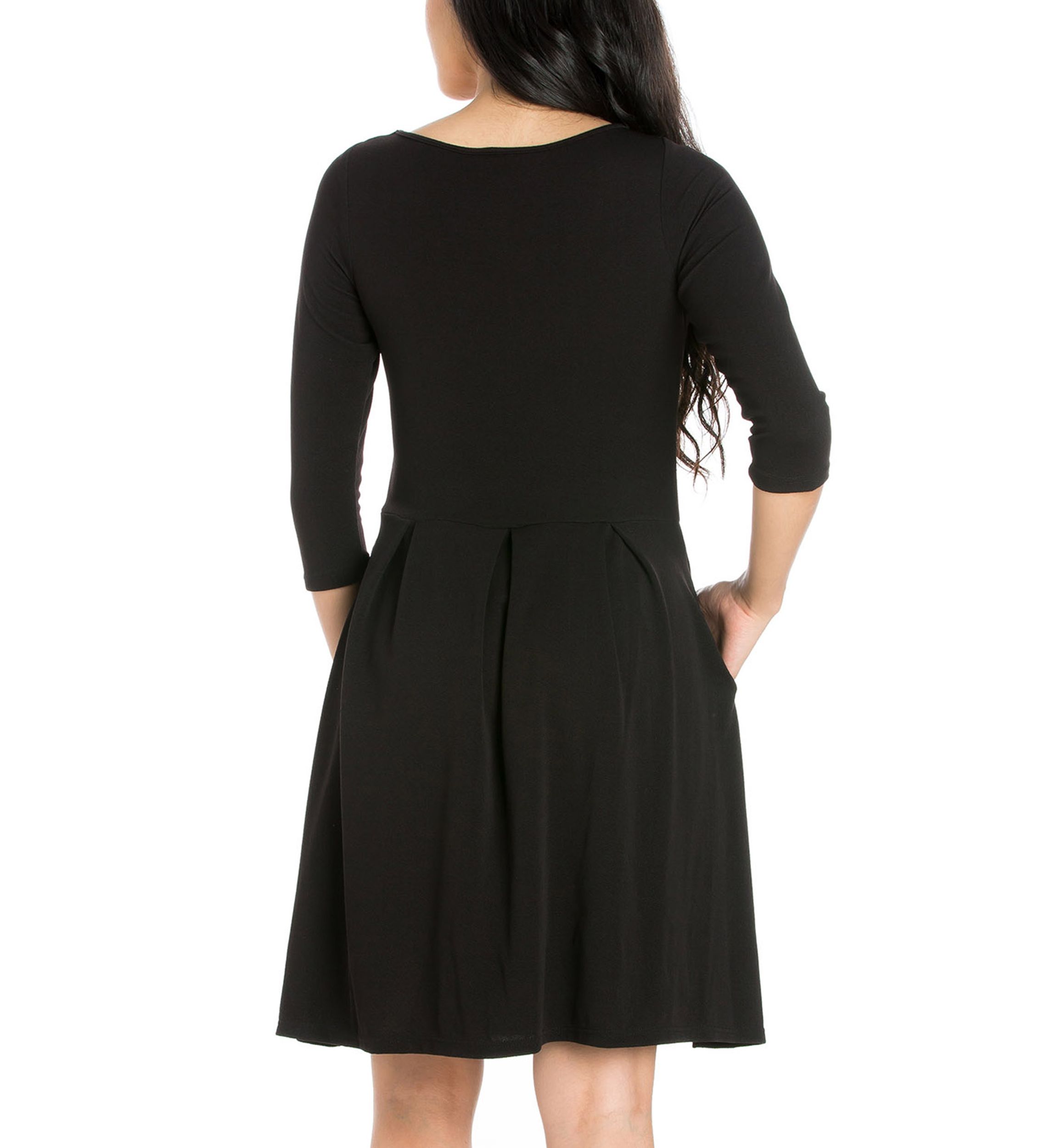Womens Perfect Fit and Flare Pocket Dress