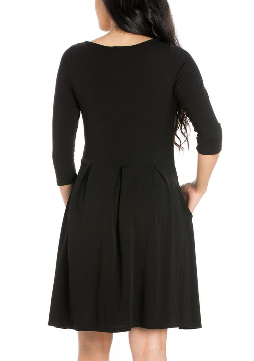 Womens Perfect Fit and Flare Pocket Dress