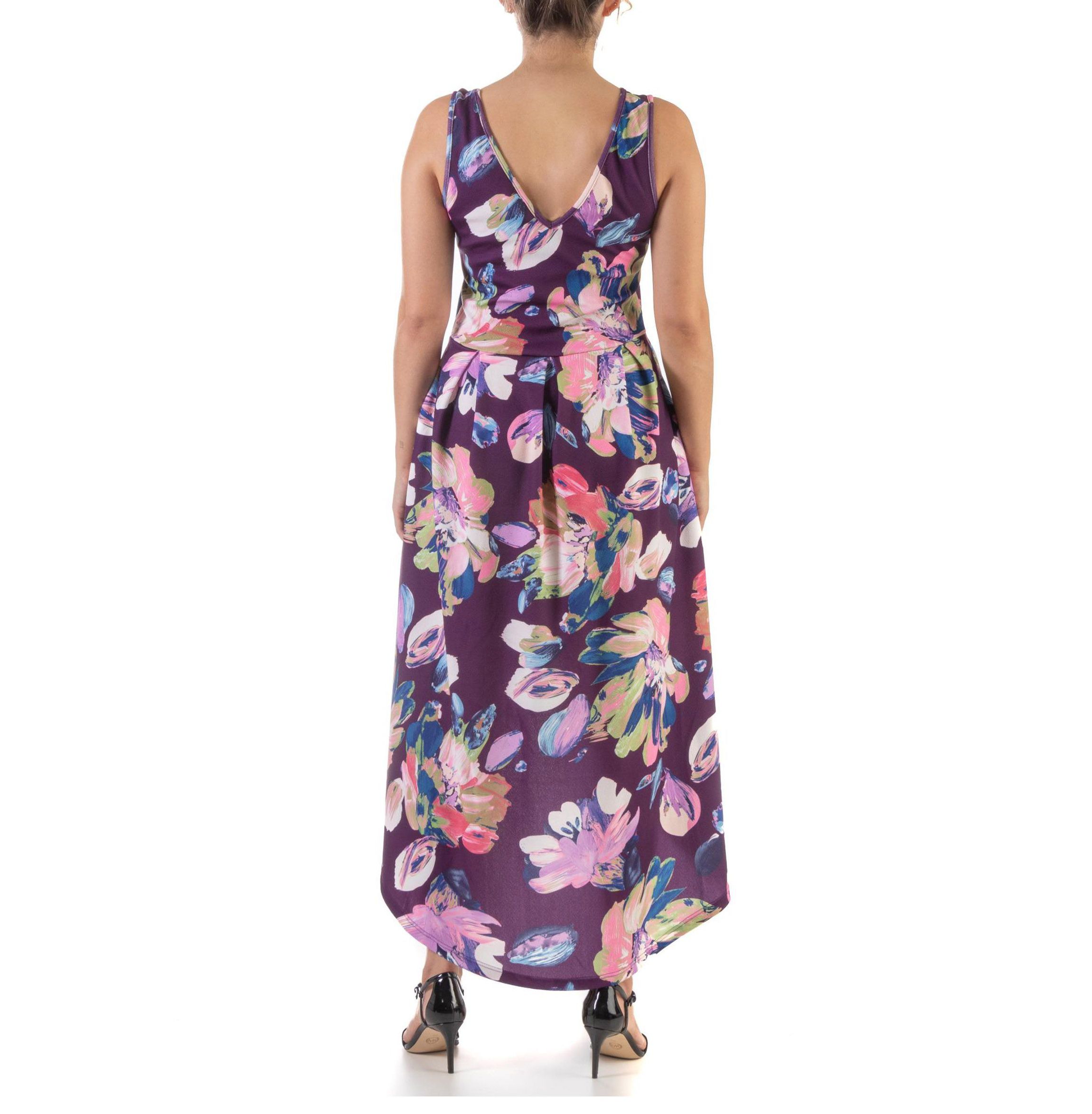 belks purple dress 24seven Comfort Apparel Womens Purple Paisley Long Sleeve Side Slit Fitted  Maxi Dress