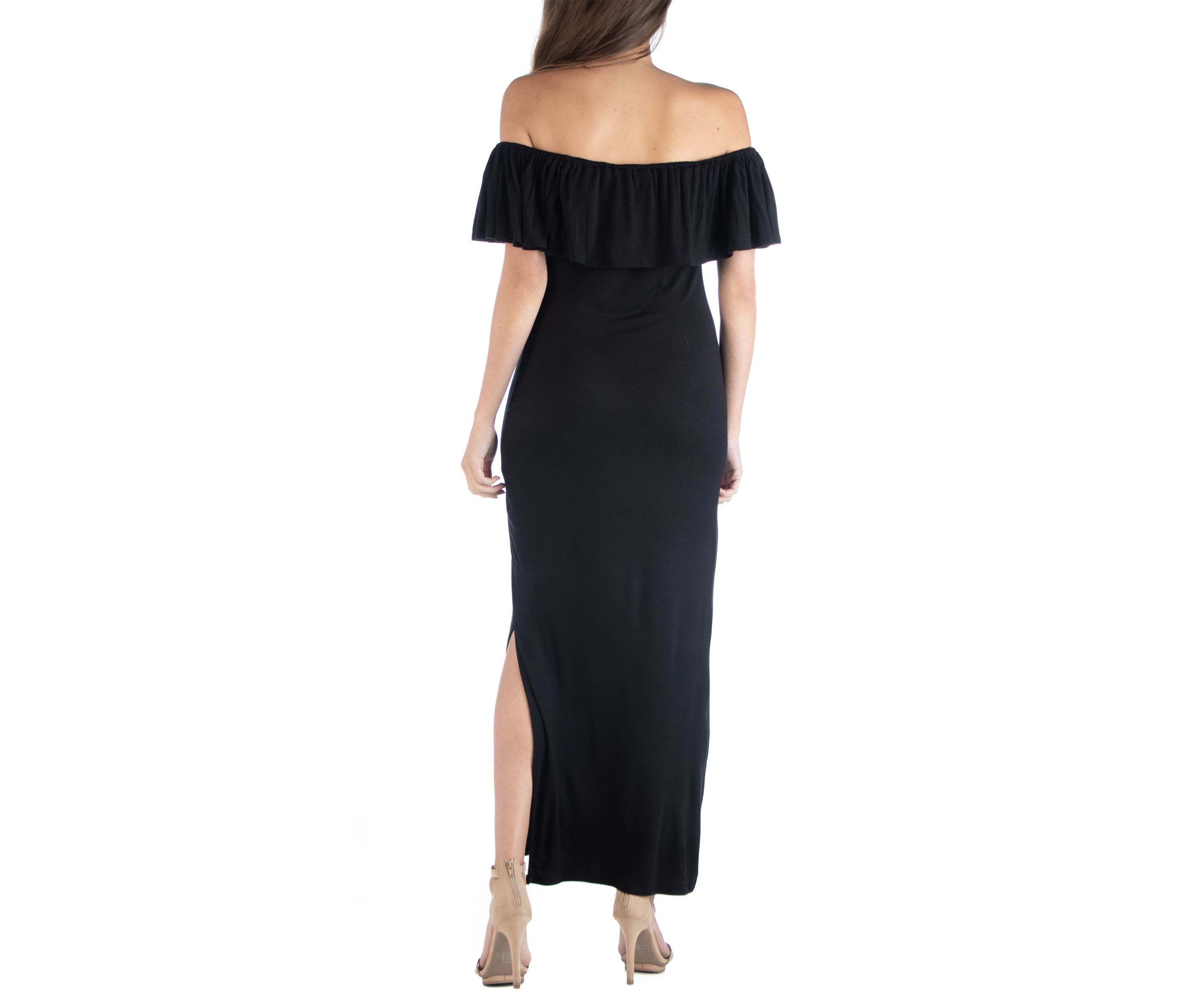 Womens Off-the-Shoulder Maxi Dress
