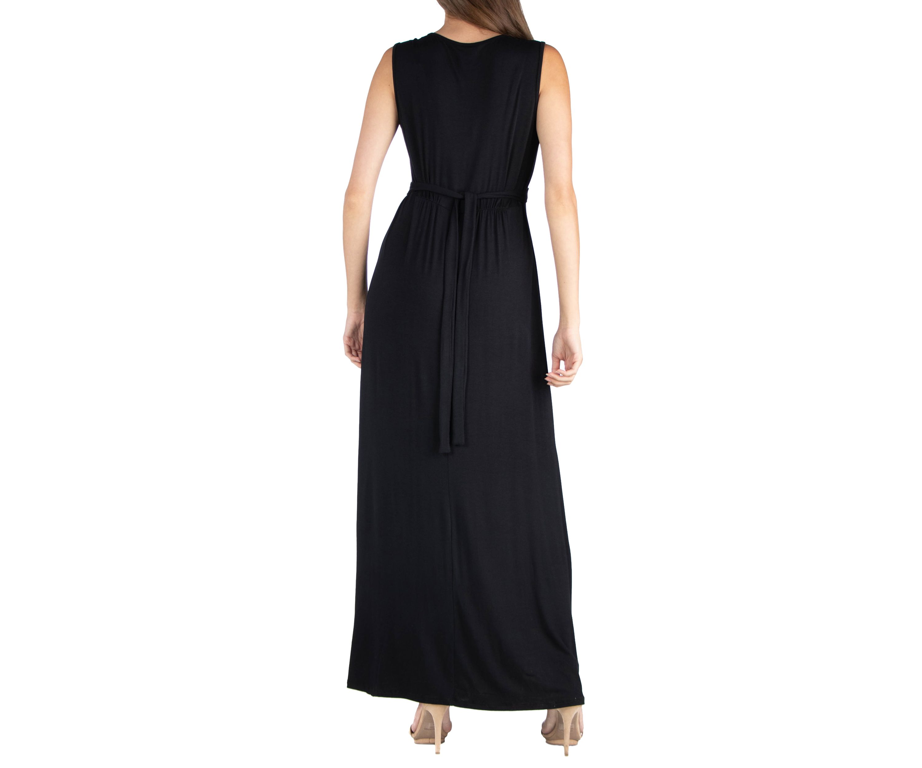 Womens V-Neck Sleeveless Maxi Dress