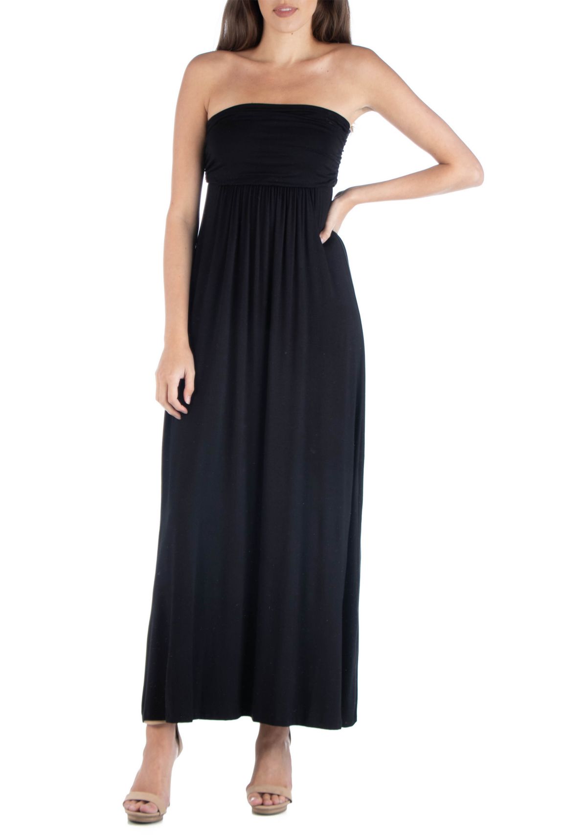 Womens Strapless Maxi Dress