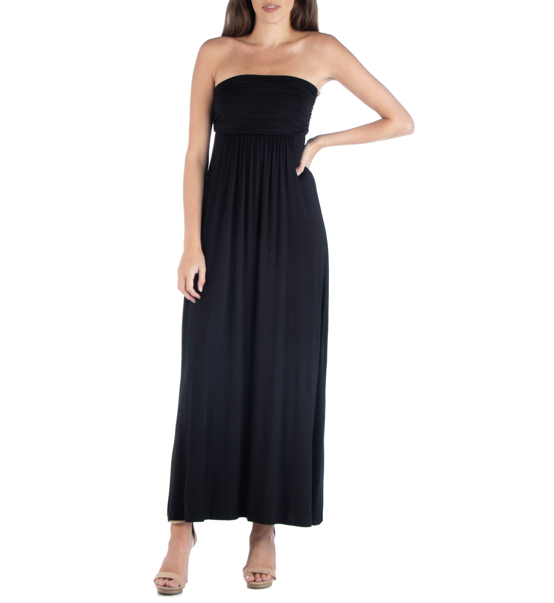 Womens Strapless Maxi Dress
