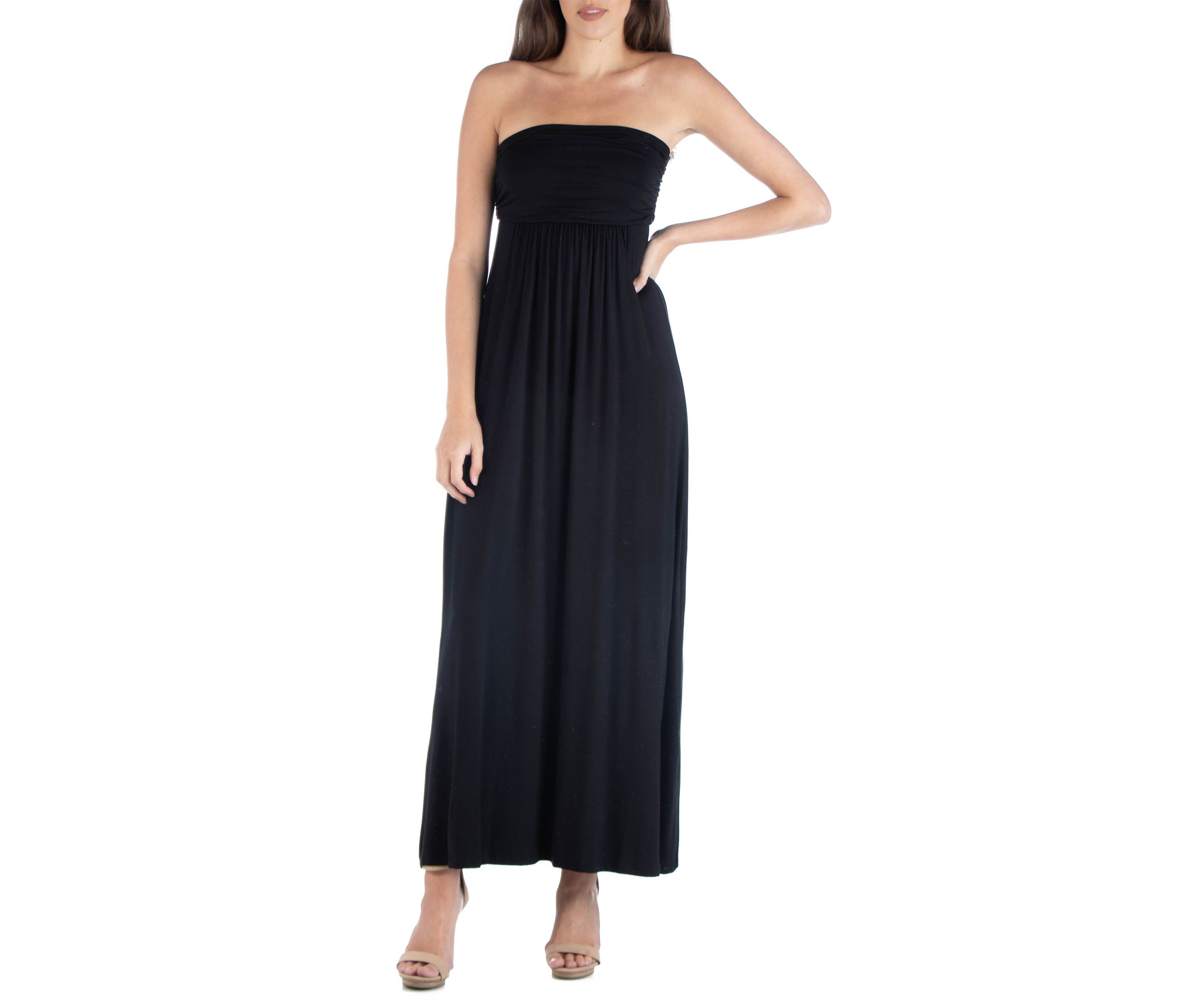 Womens Strapless Maxi Dress