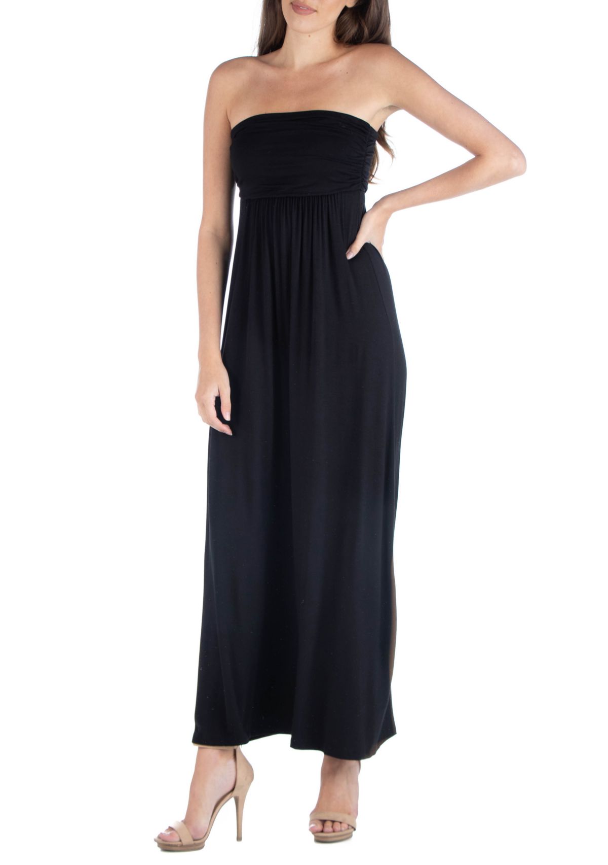 Womens Strapless Maxi Dress