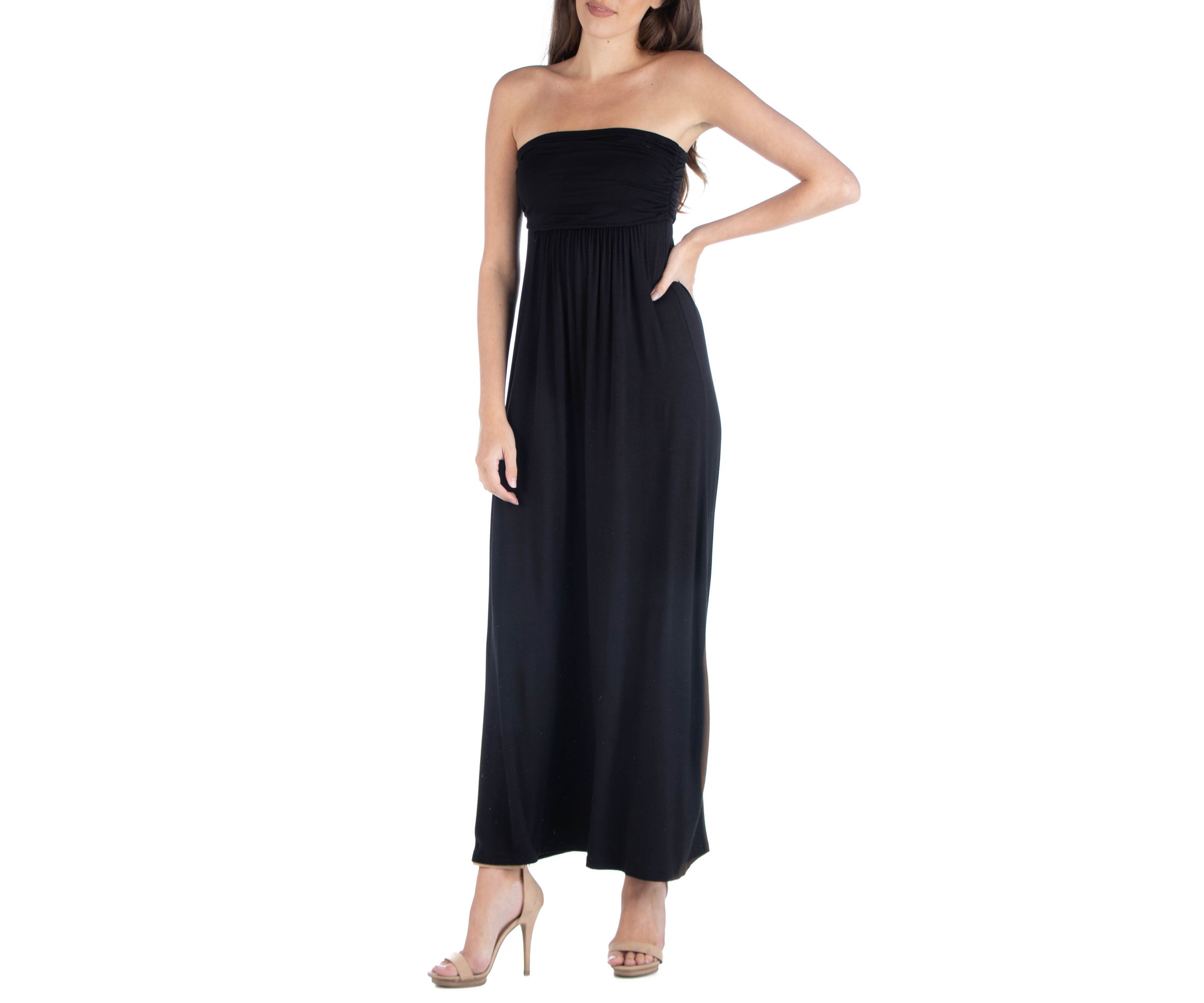 Womens Strapless Maxi Dress