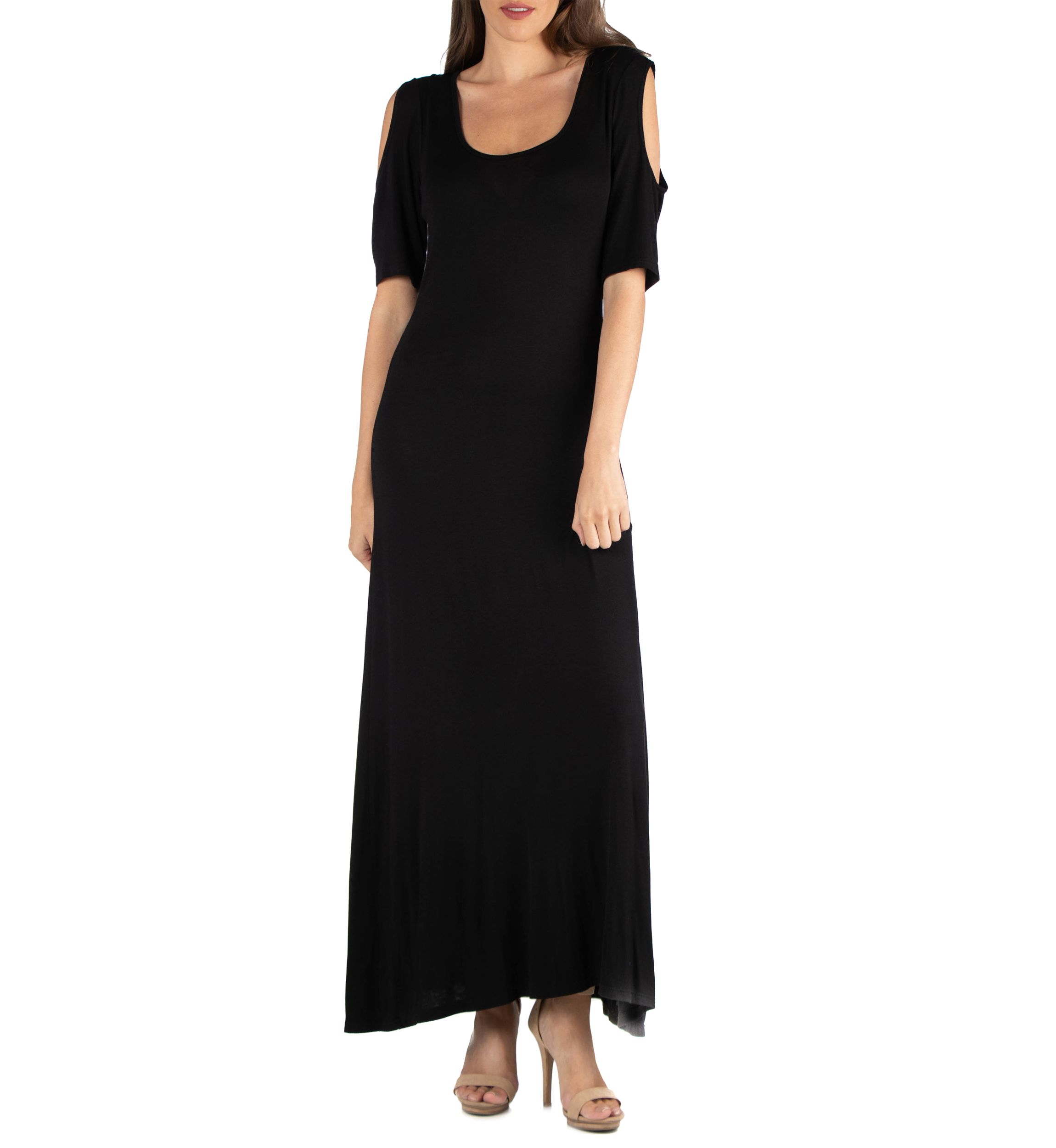 Womens Open Shoulder Maxi Dress