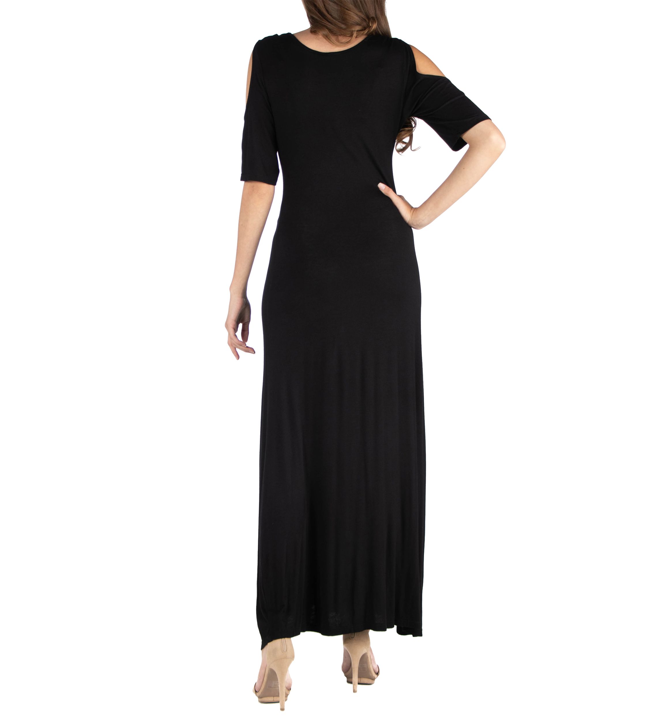 Womens Open Shoulder Maxi Dress