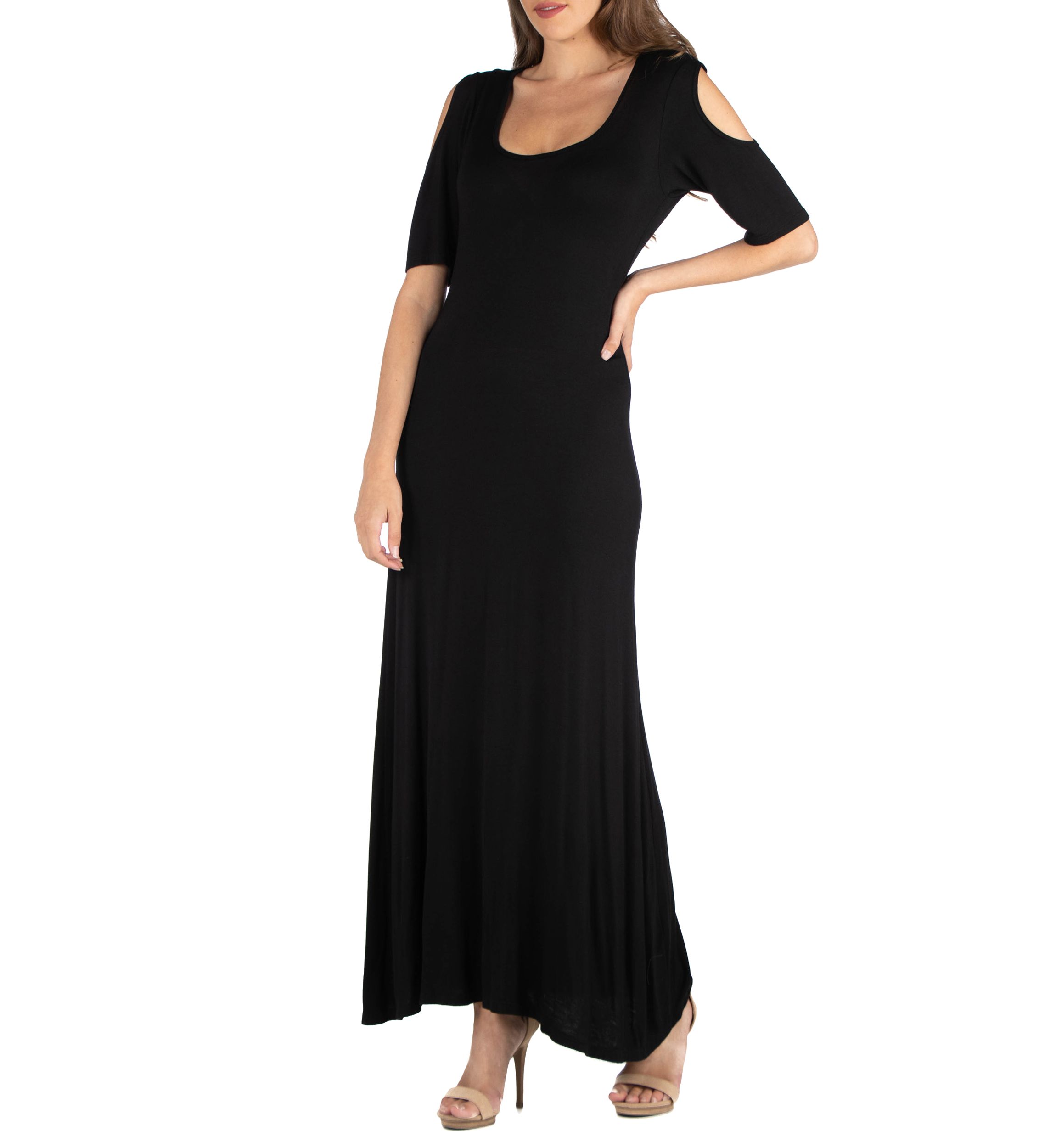 Womens Open Shoulder Maxi Dress