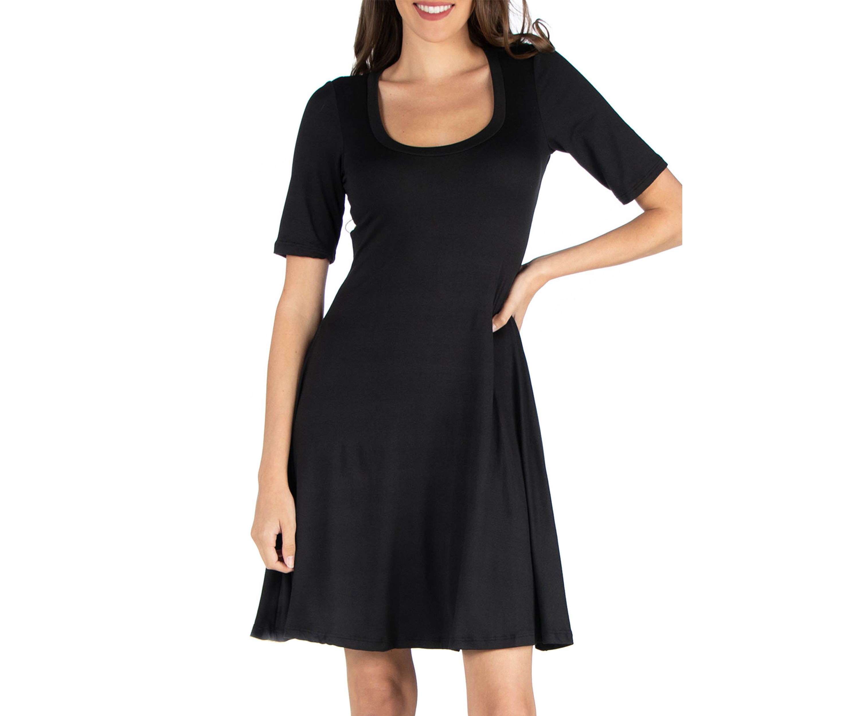 Womens A-Line Knee Length Dress