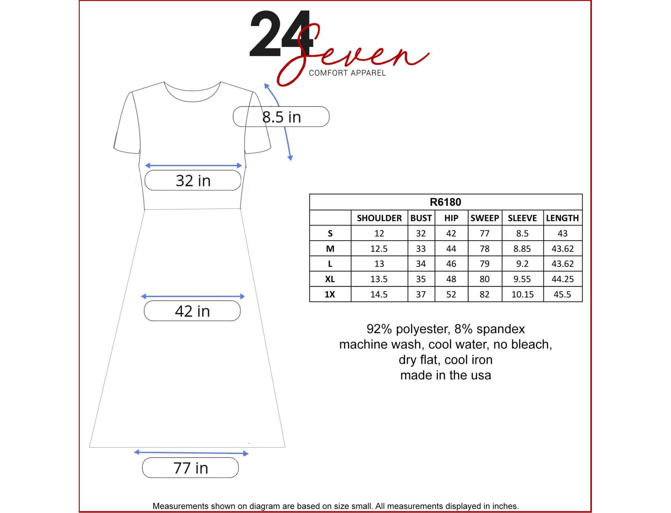 Midi Dress with Short Sleeves and Pocket Detail