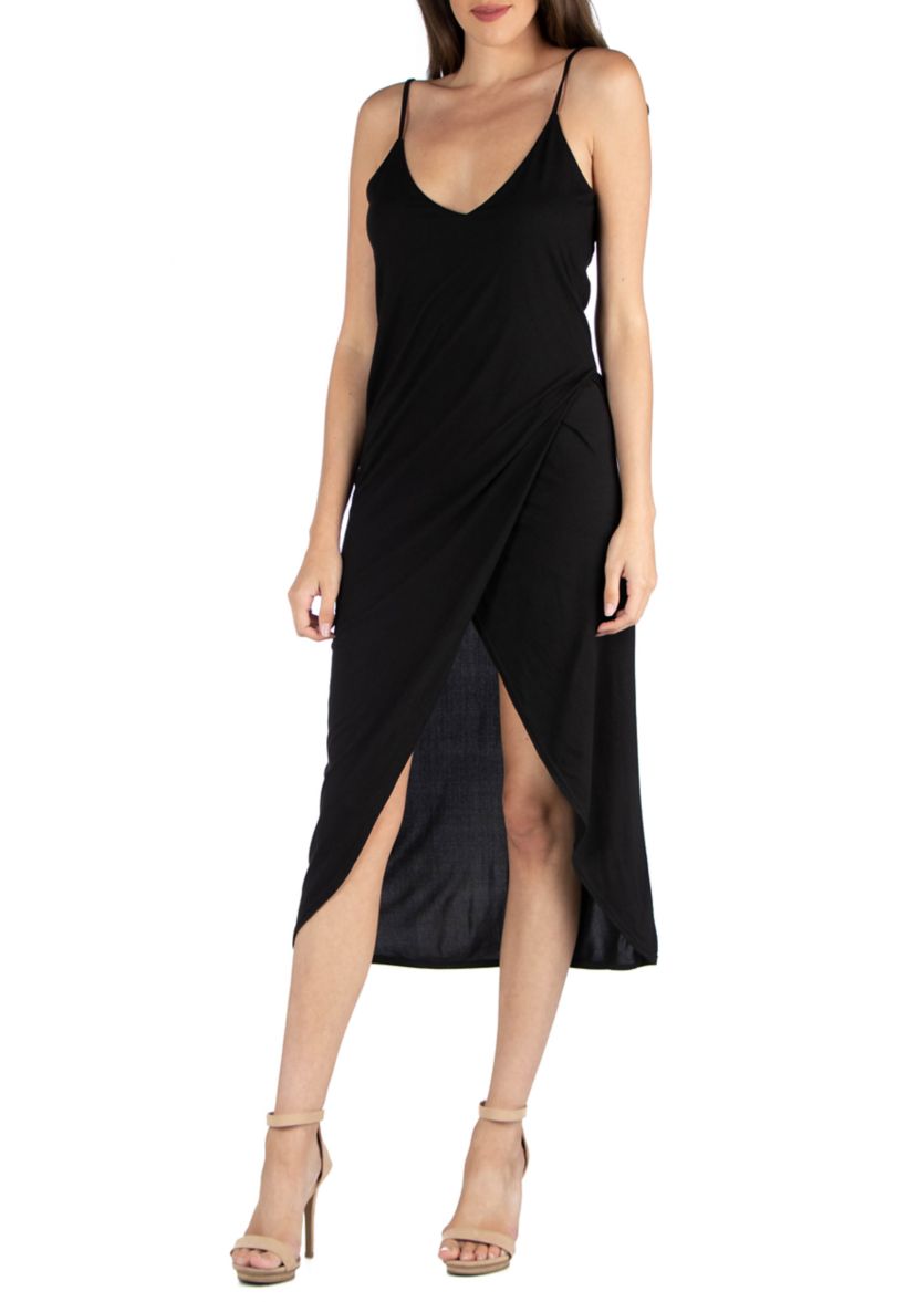 Womens Midi Wrap Dress