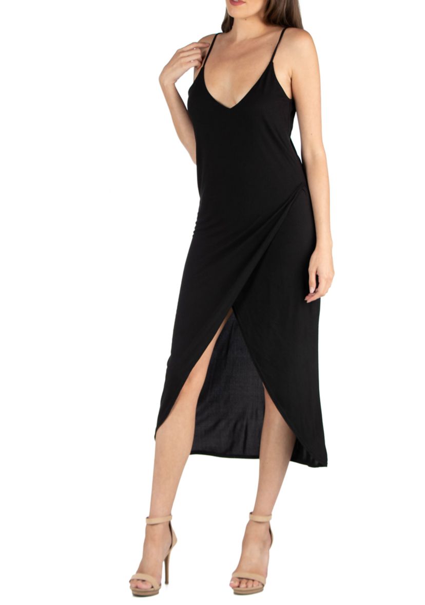 Womens Midi Wrap Dress