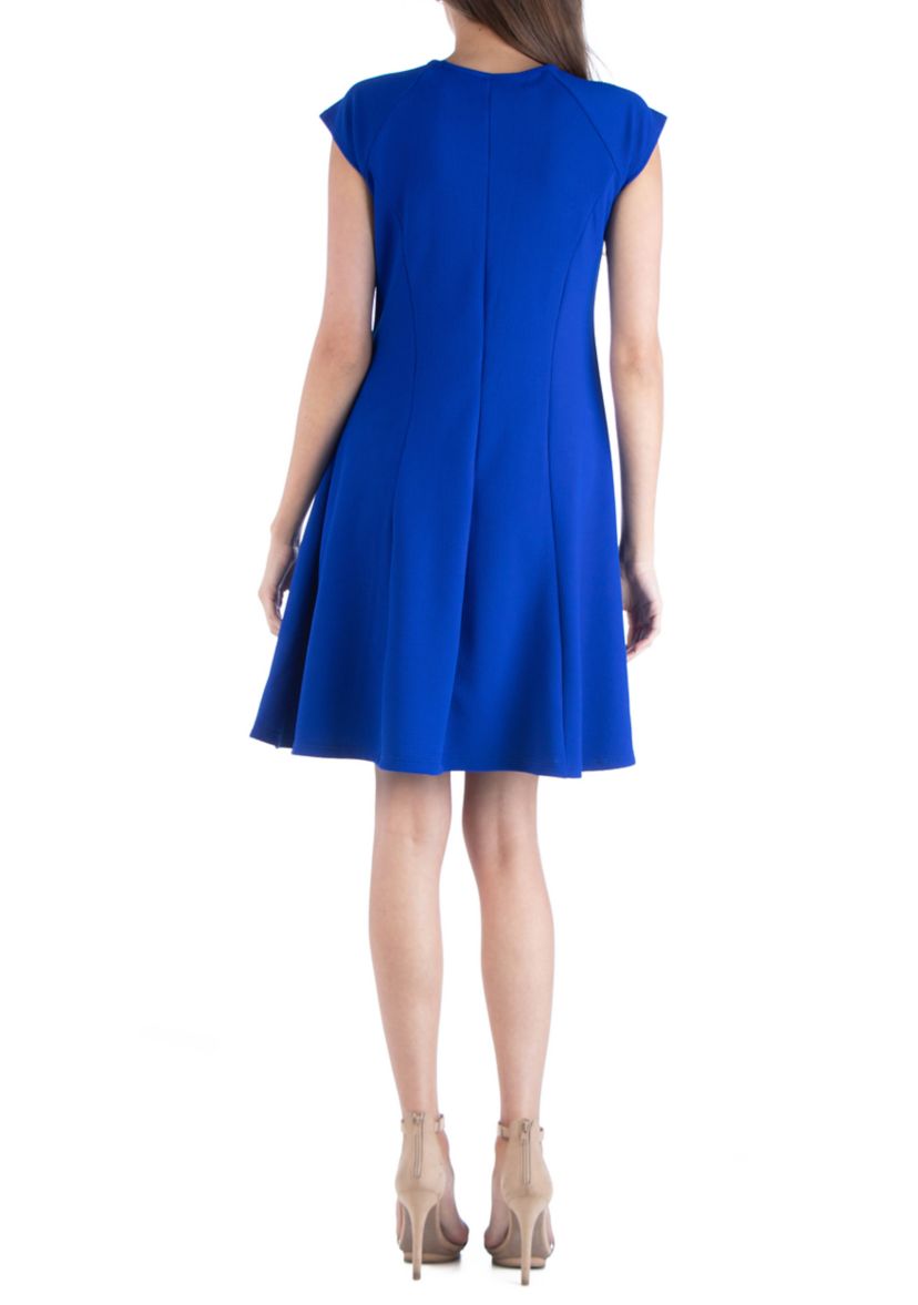 Womens Scoop Neck A-Line Dress