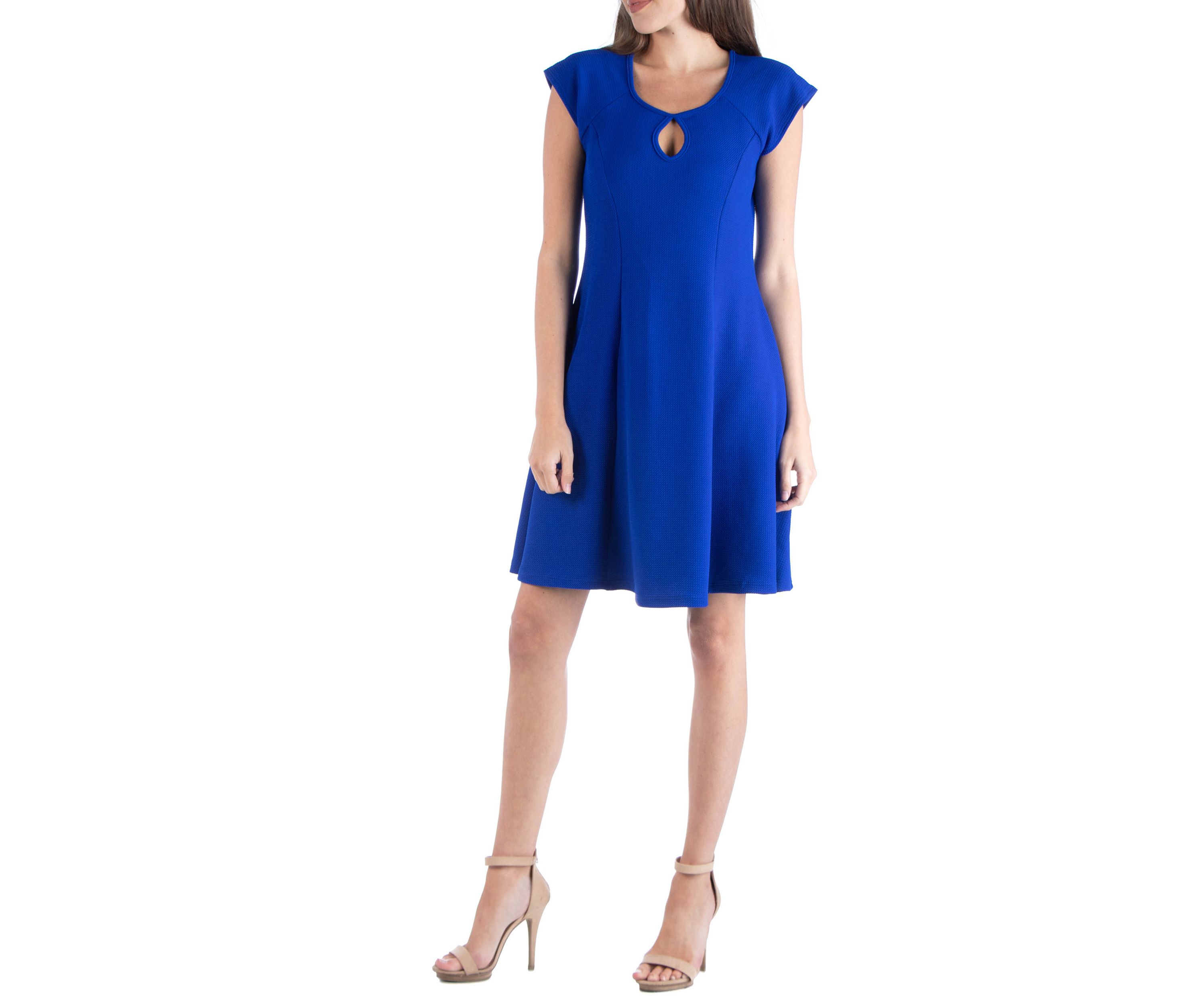 Womens Scoop Neck A-Line Dress