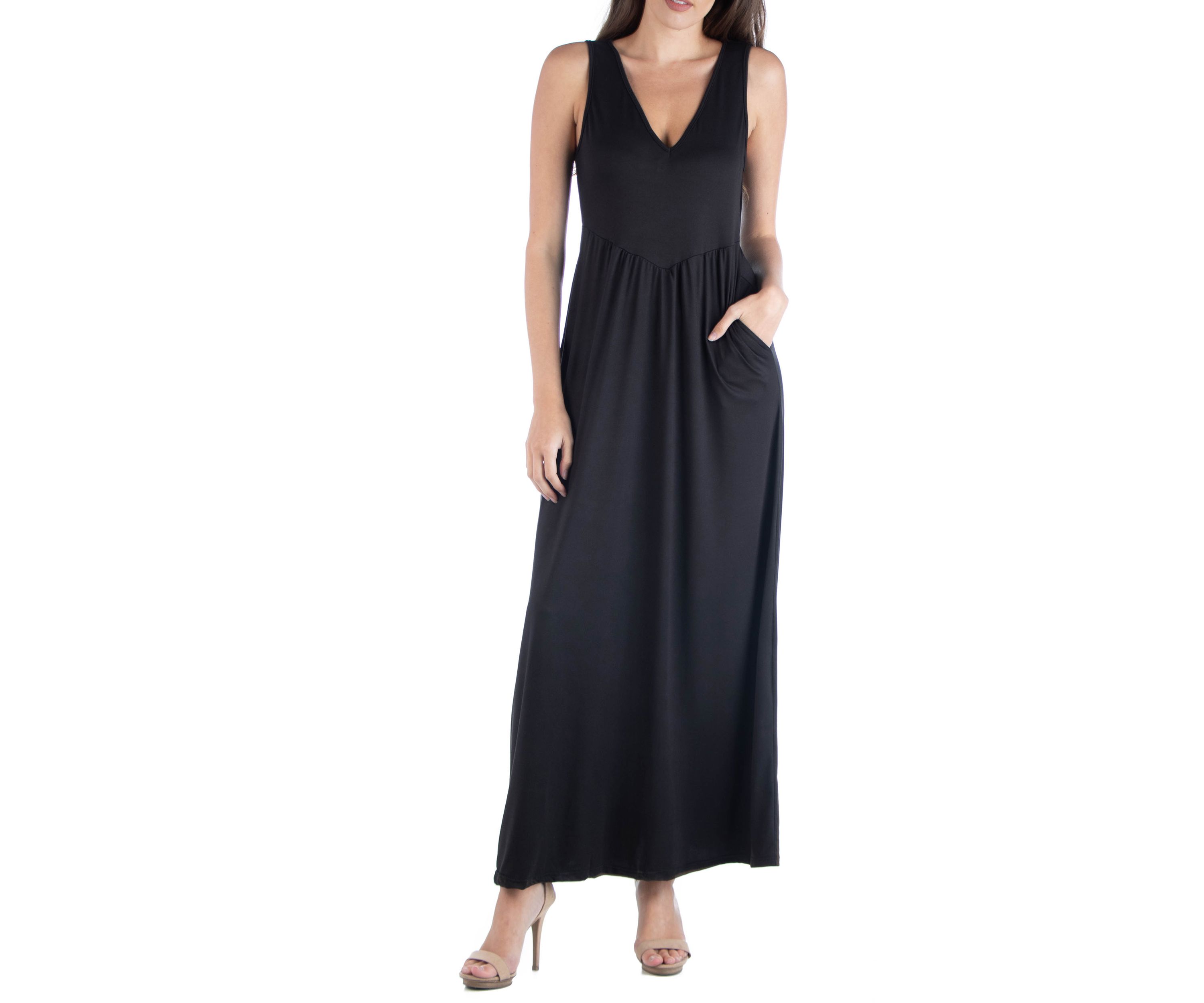 Womens V-Neck Maxi Dress
