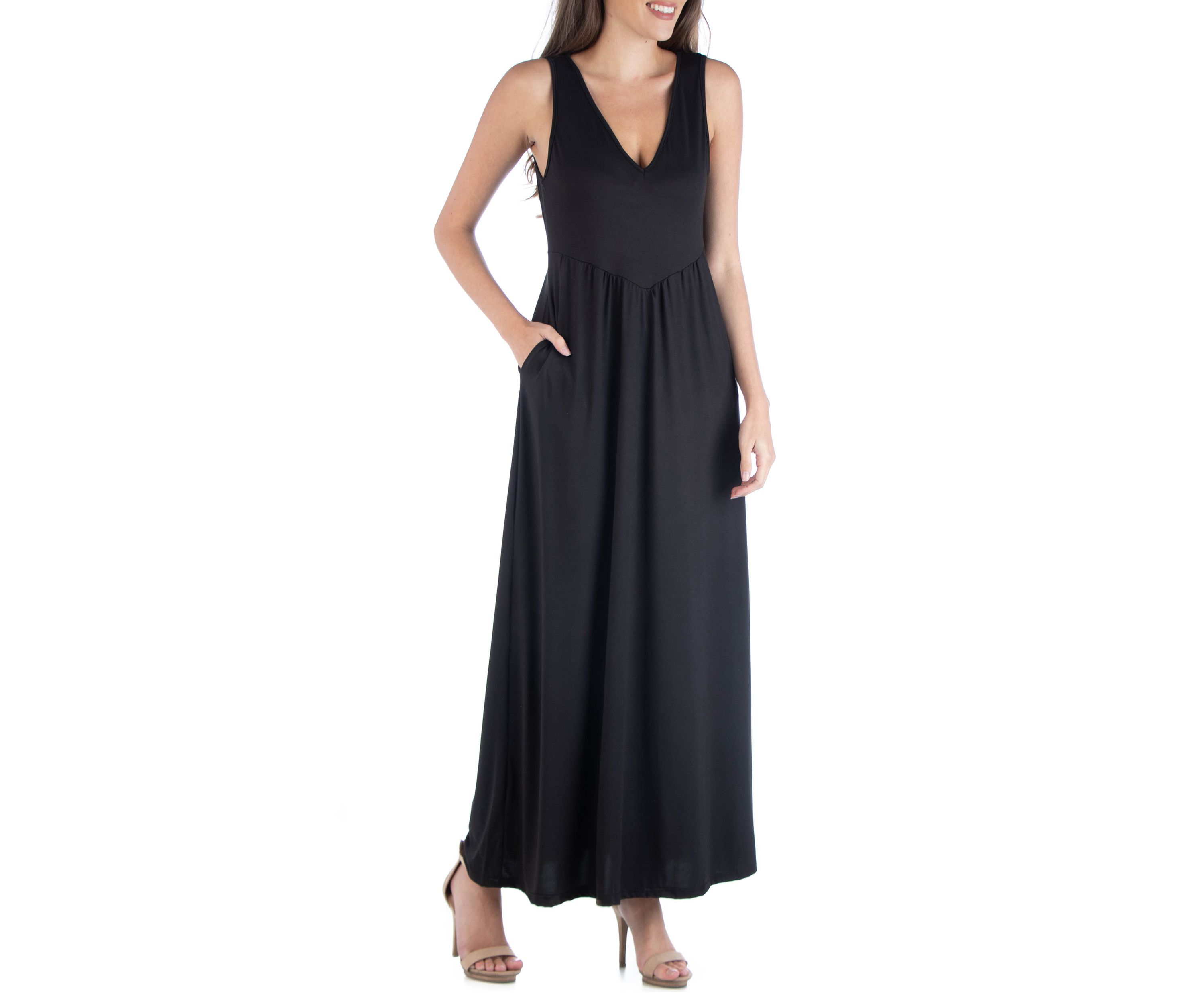 Womens V-Neck Maxi Dress