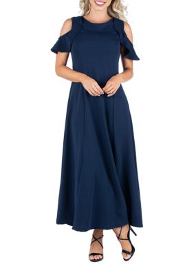 24seven Comfort Apparel Women's A-Line Maxi Dress