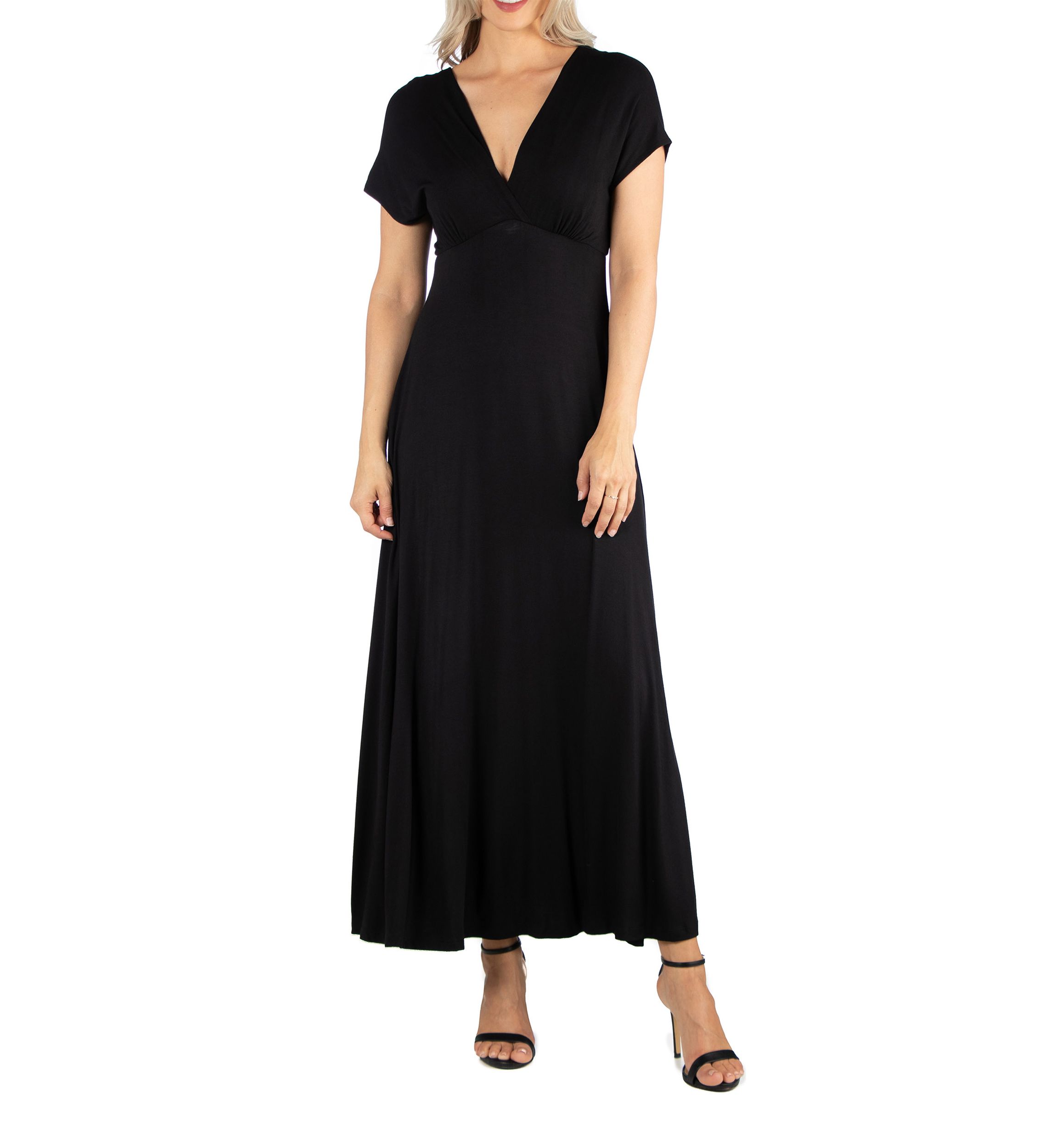 Womens Cap Sleeve Maxi Dress