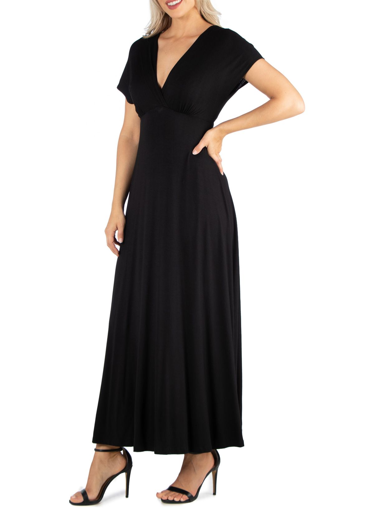 Womens Cap Sleeve Maxi Dress