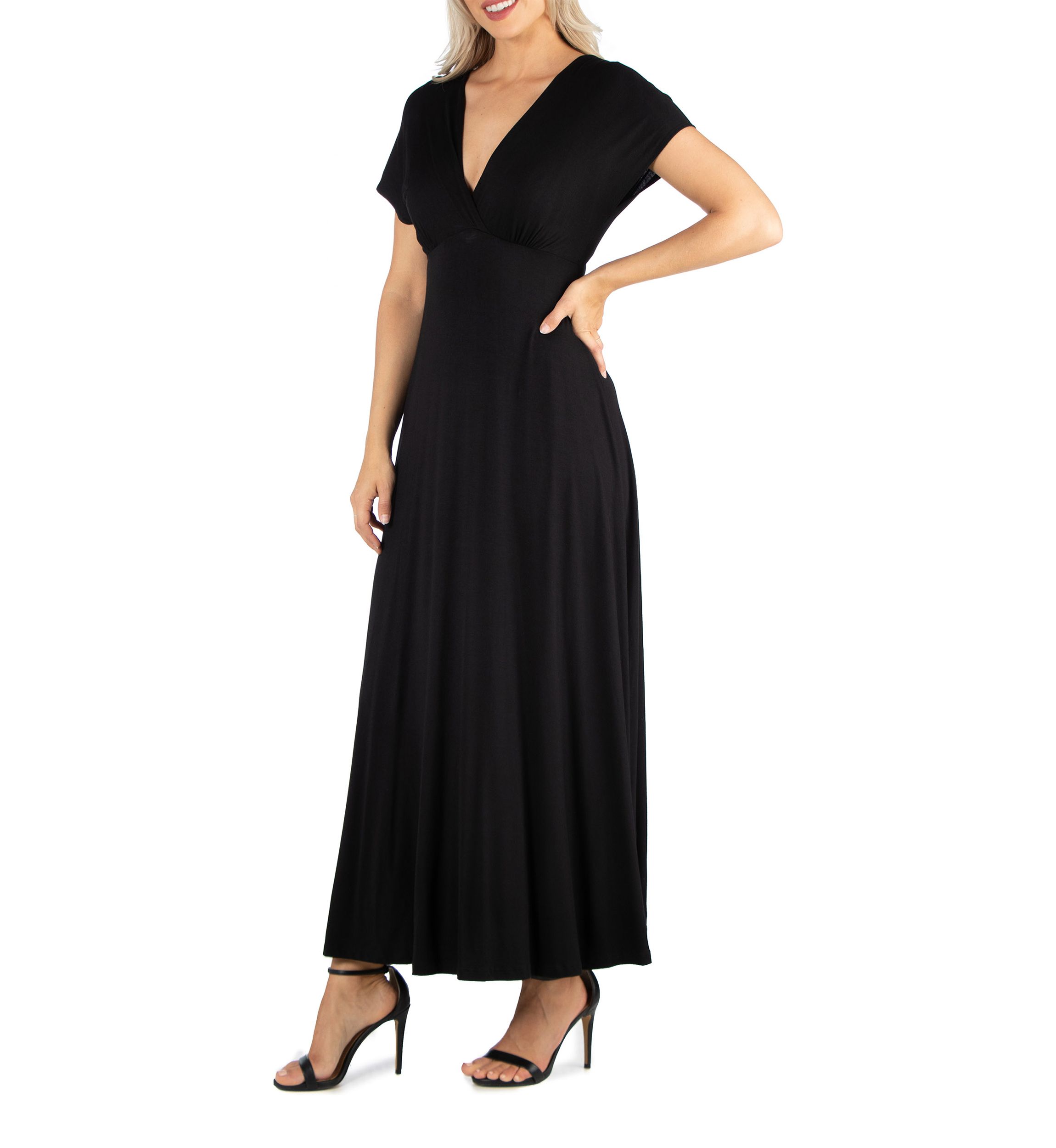 Womens Cap Sleeve Maxi Dress