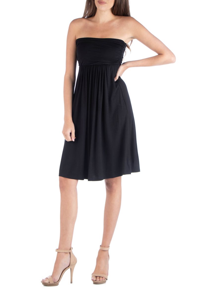 Womens Strapless Mini Dress