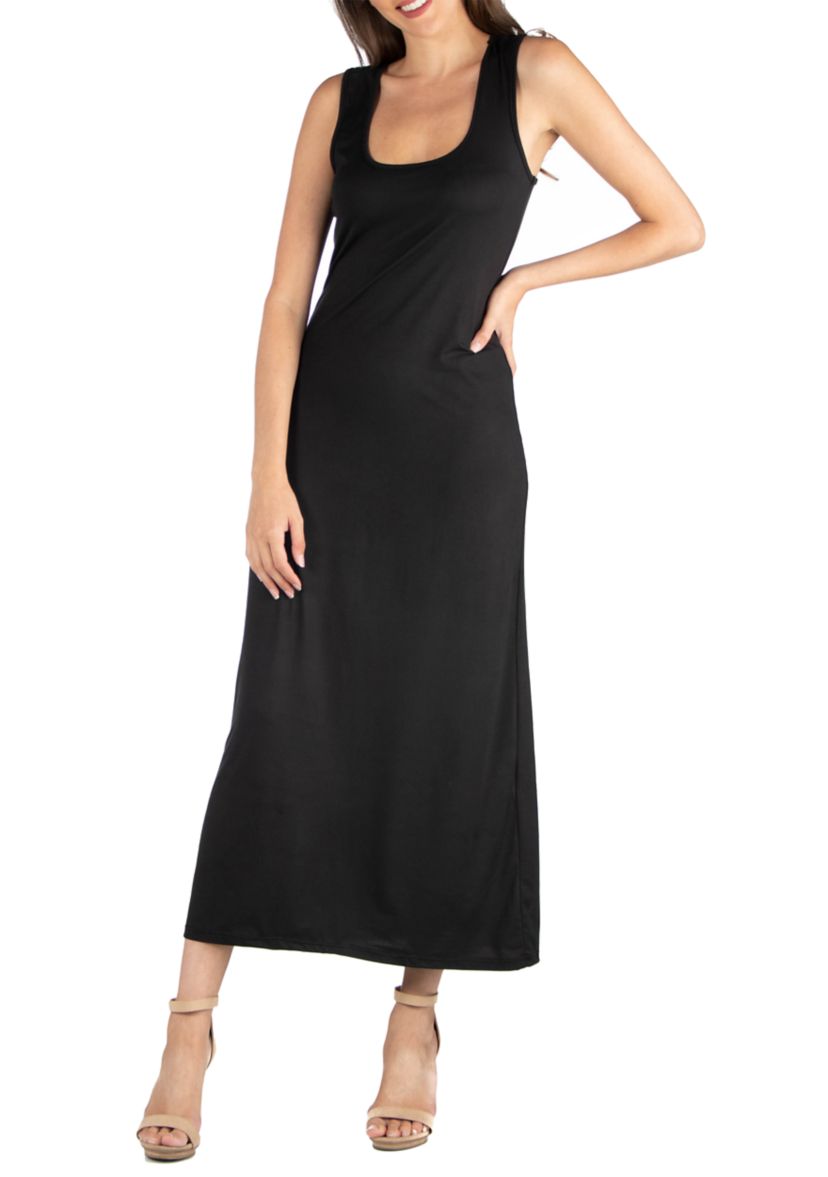 Womens Scoop Neck Maxi Dress