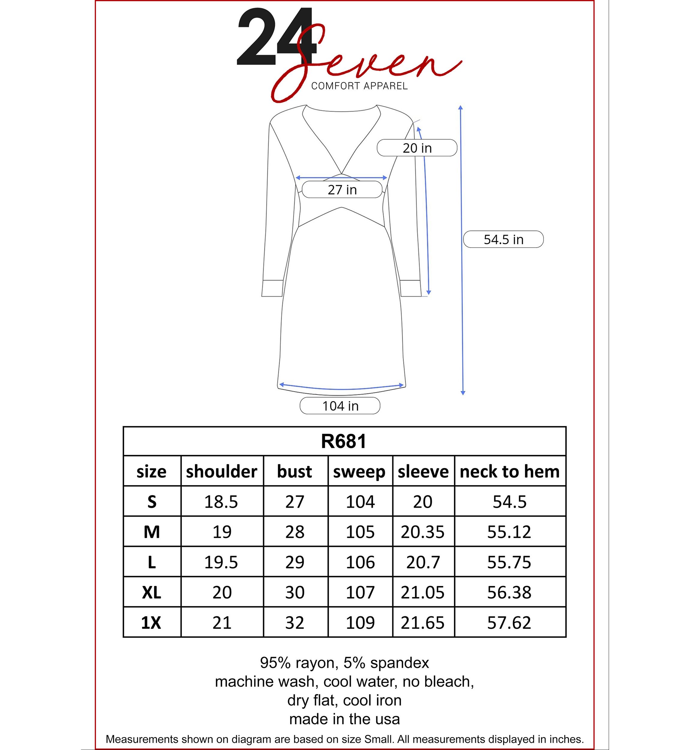 Womens V-Neck Long Sleeve Maxi Dress