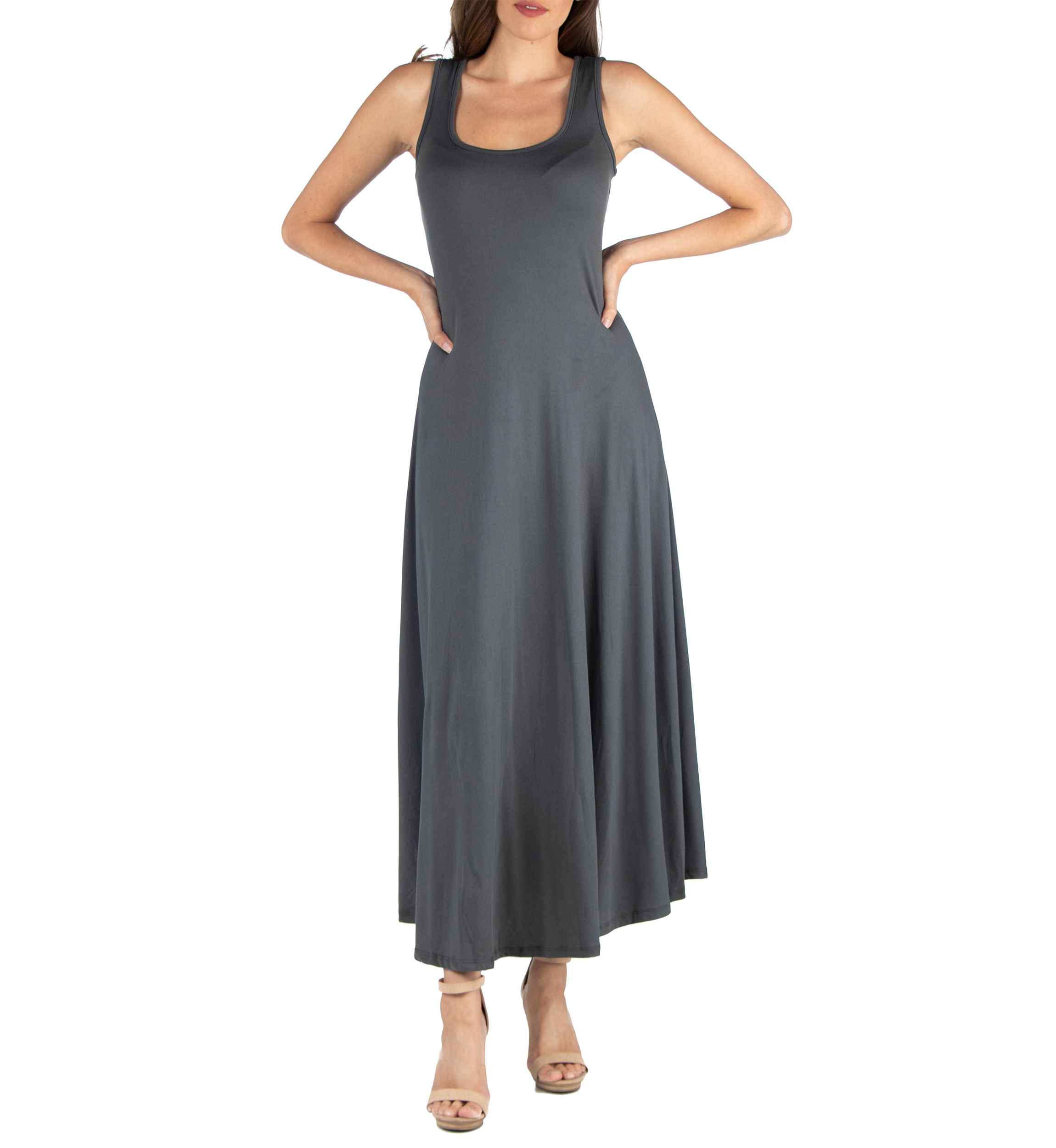 Womens Slim Fit A Line Maxi Dress