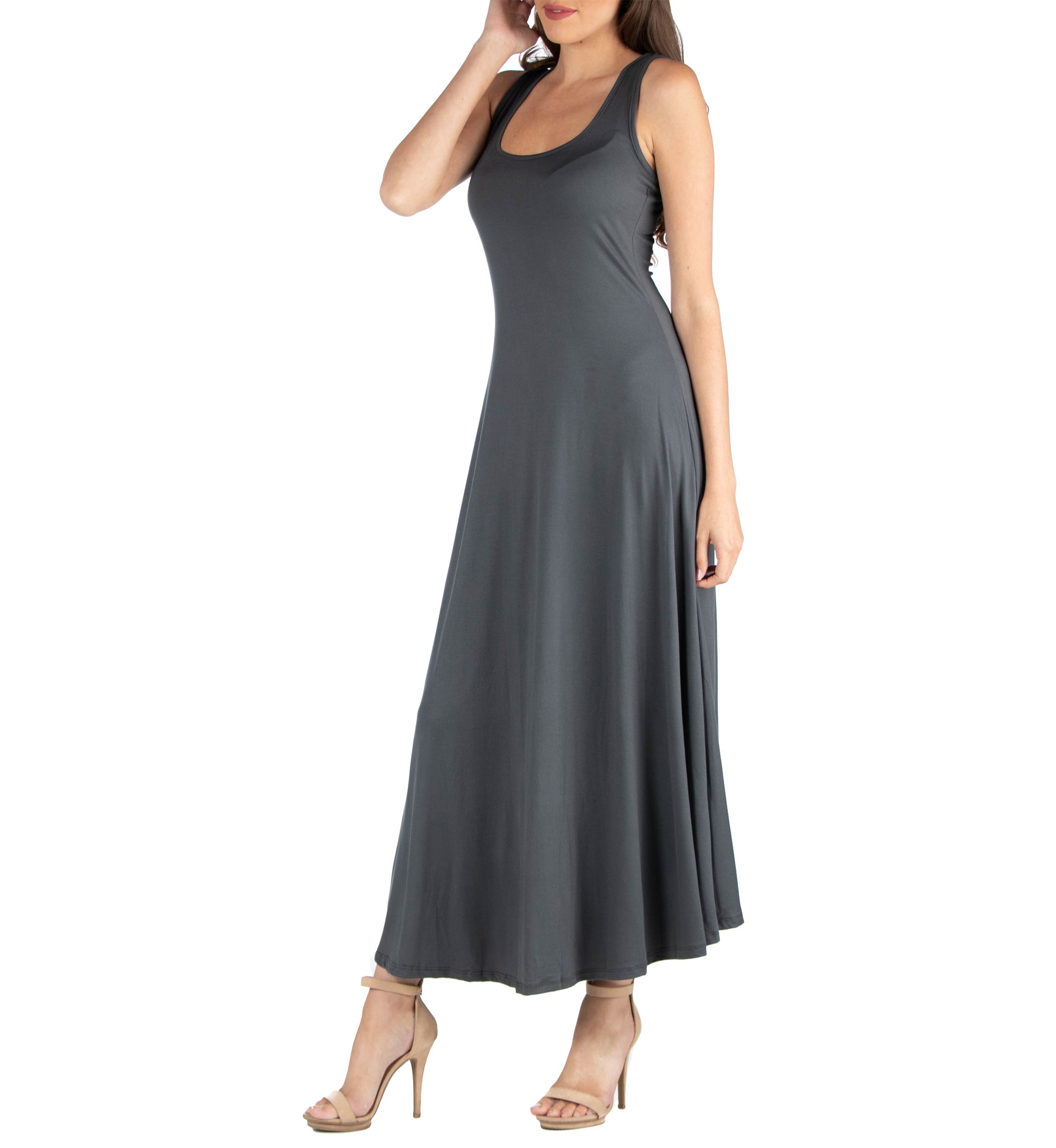 Womens Slim Fit A Line Maxi Dress