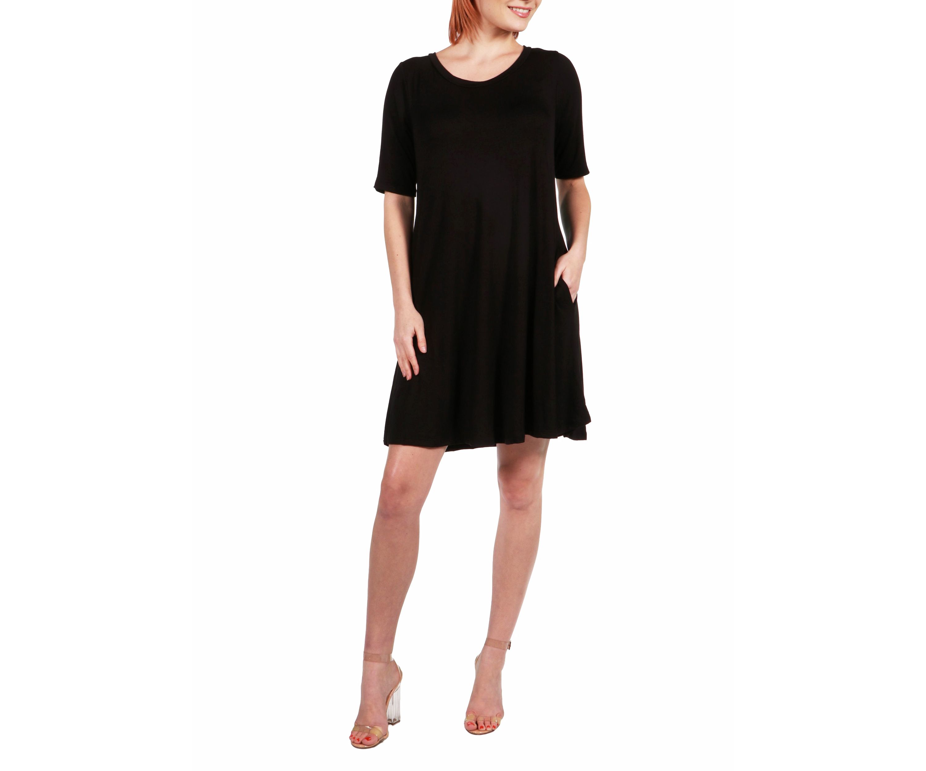 Knee Length Pocket T Shirt Dress