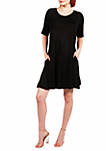 Knee Length Pocket T Shirt Dress