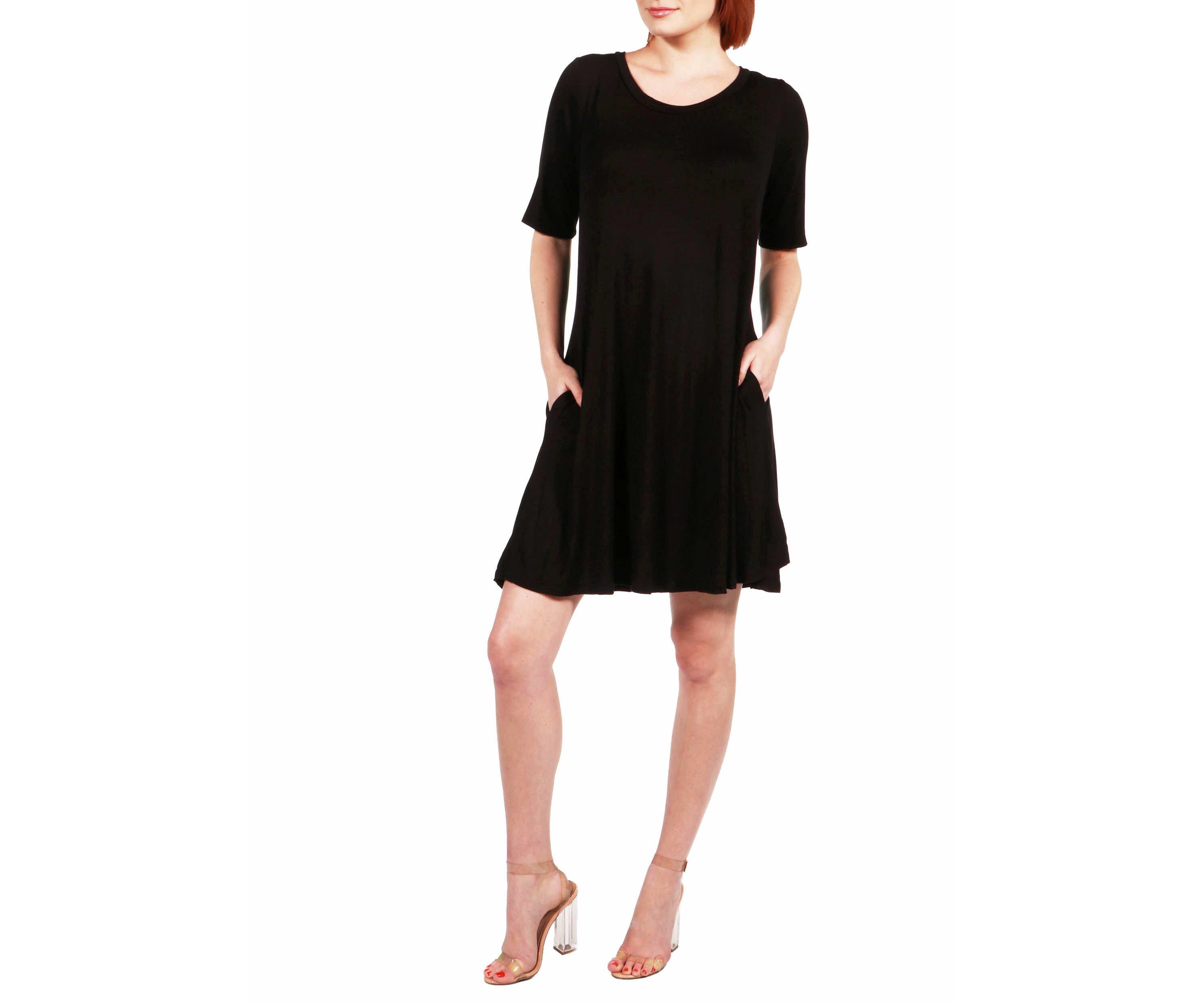 Knee Length Pocket T Shirt Dress
