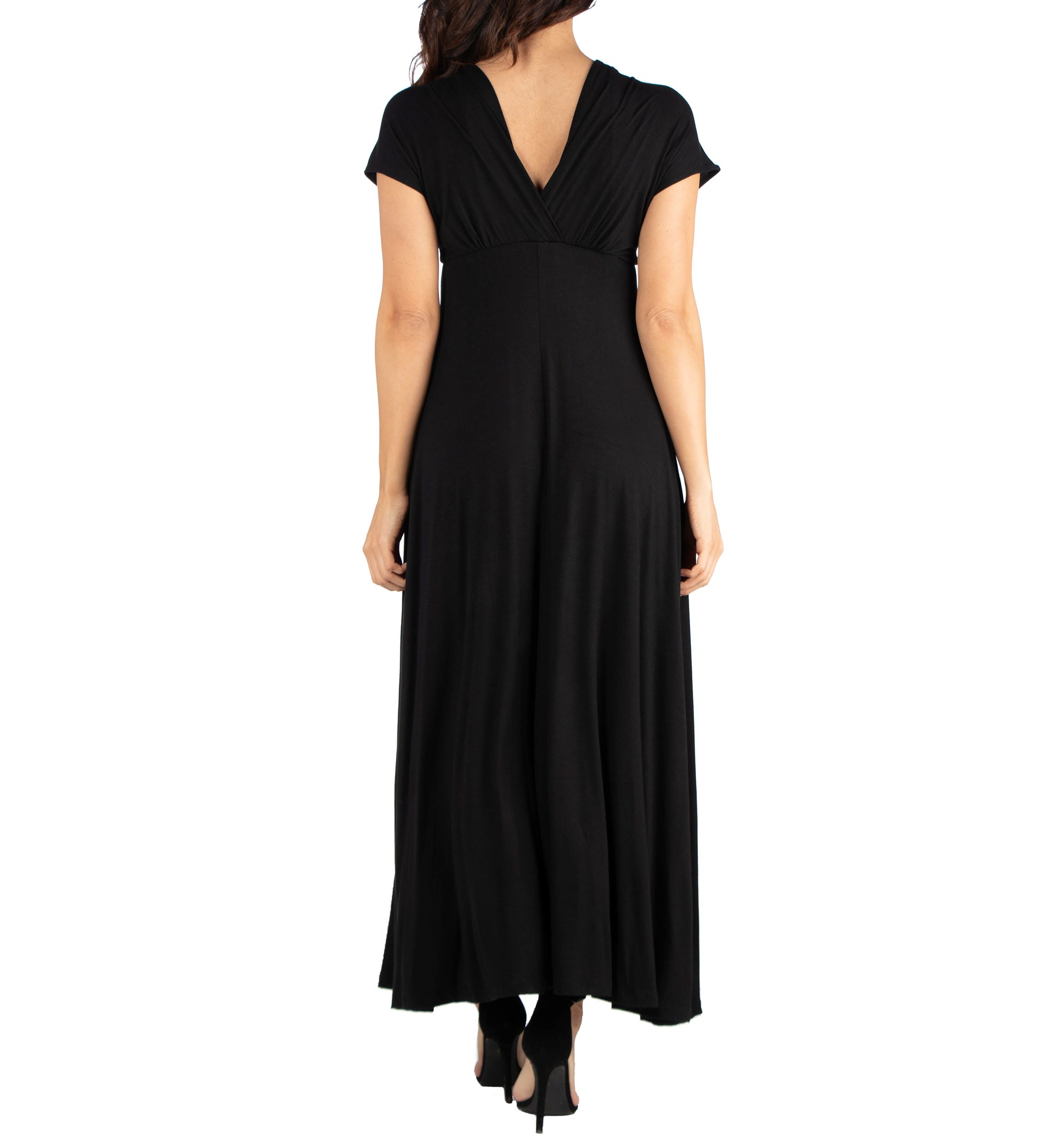 Empire Waist V Neck Maxi Dress